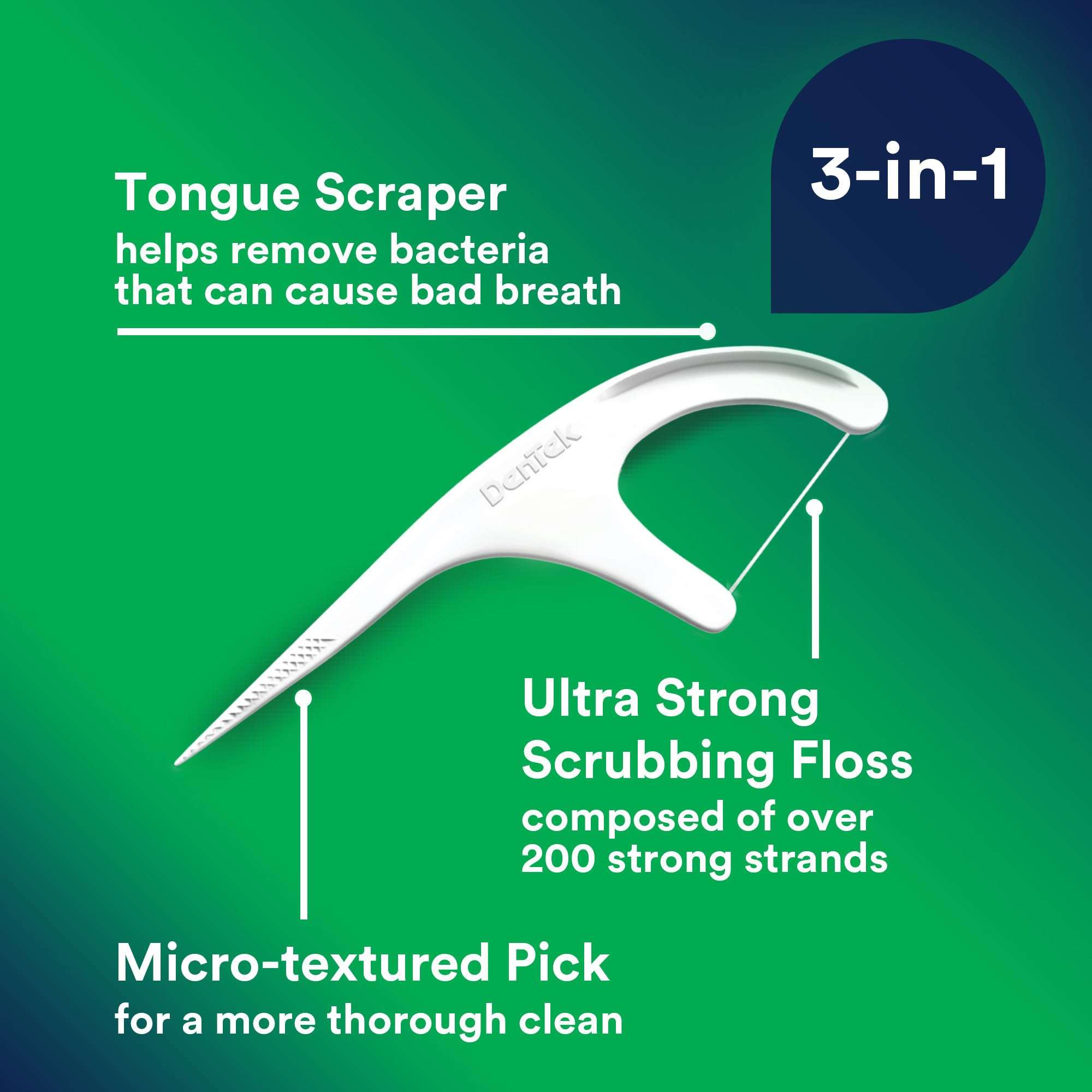 DenTek Triple Clean Advanced Clean Floss Picks, No Break & No Shred Floss, 150 Count, (Packaging May Vary) - Image 4