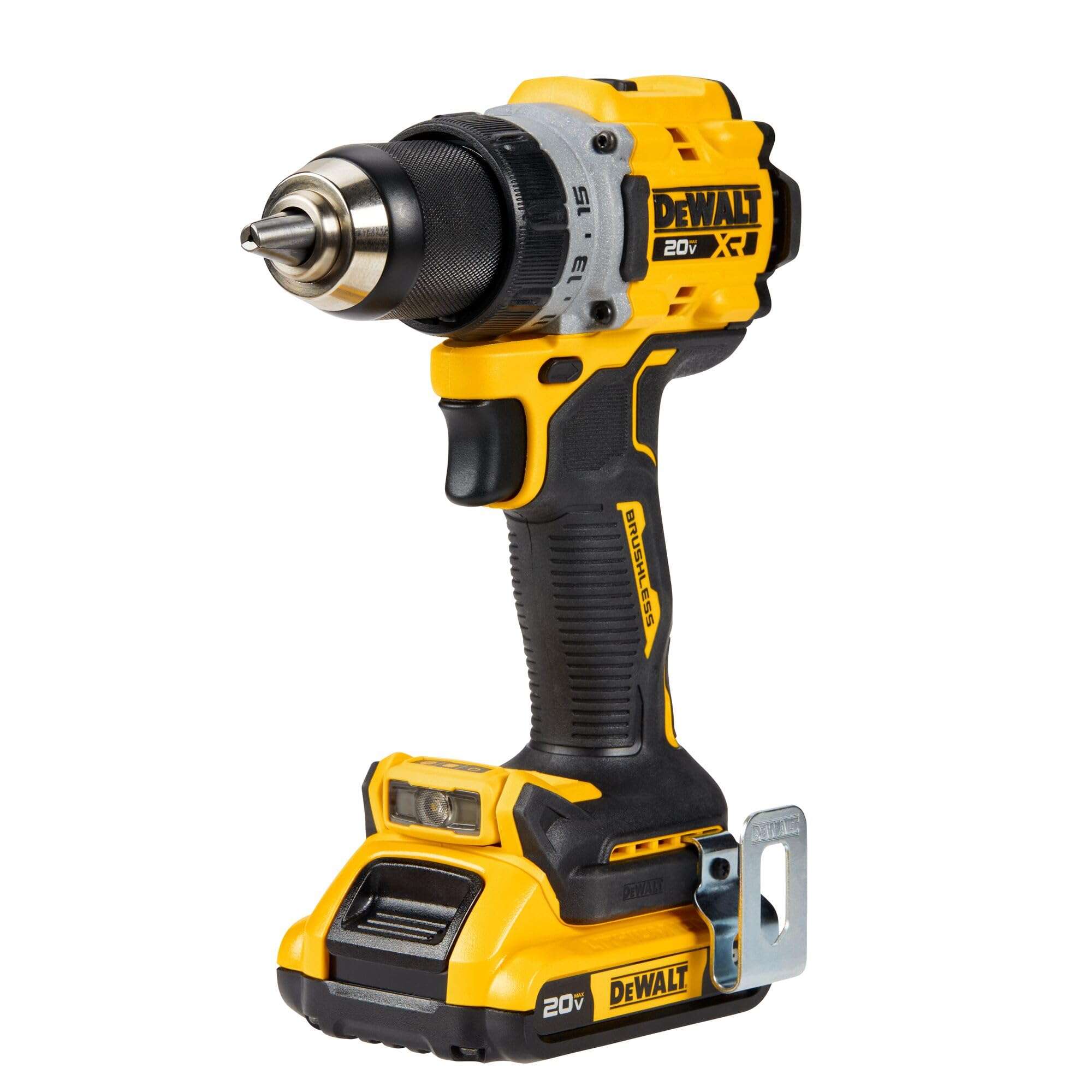 DEWALT 20V MAX XR Cordless Drill/Driver Kit, Brushless, Compact, with 2 Batteries and Charger (DCD800D2) - Image 9