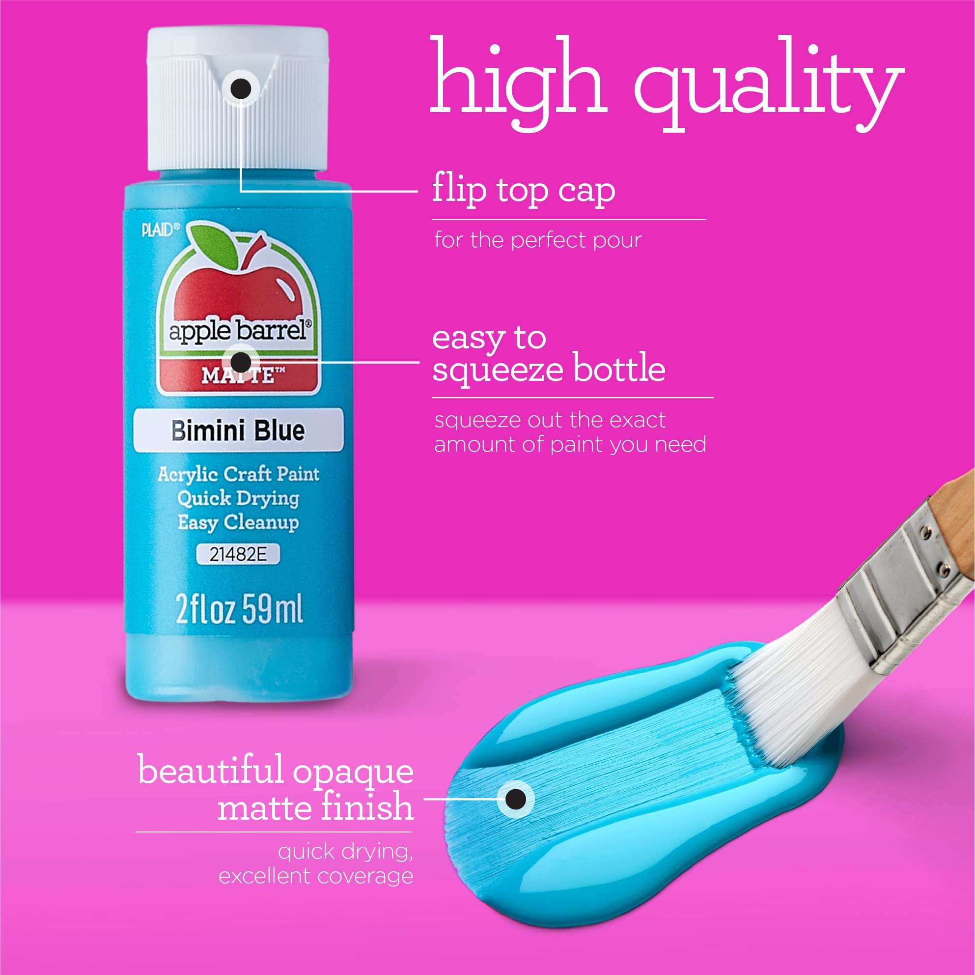 Apple Barrel Acrylic Paint, Light Lavender 2 fl oz Classic, Easy To Apply DIY Arts And Crafts, Art Supplies With A Matte Finish - Image 5