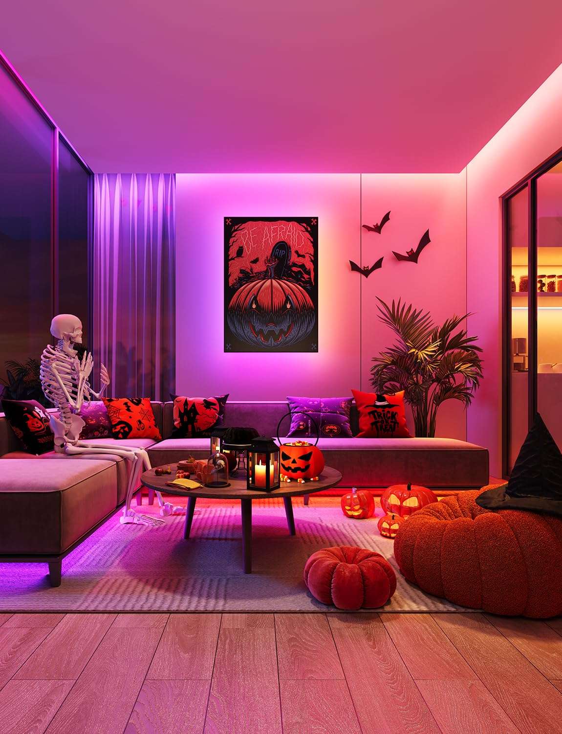 Govee RGBIC LED Strip Lights, Smart LED Lights for Bedroom, Bluetooth LED Lights APP Control, DIY Multiple Colors on One Line, Color Changing LED Strip Lighting Music Sync, Home Decor, 16.4ft - Image 2