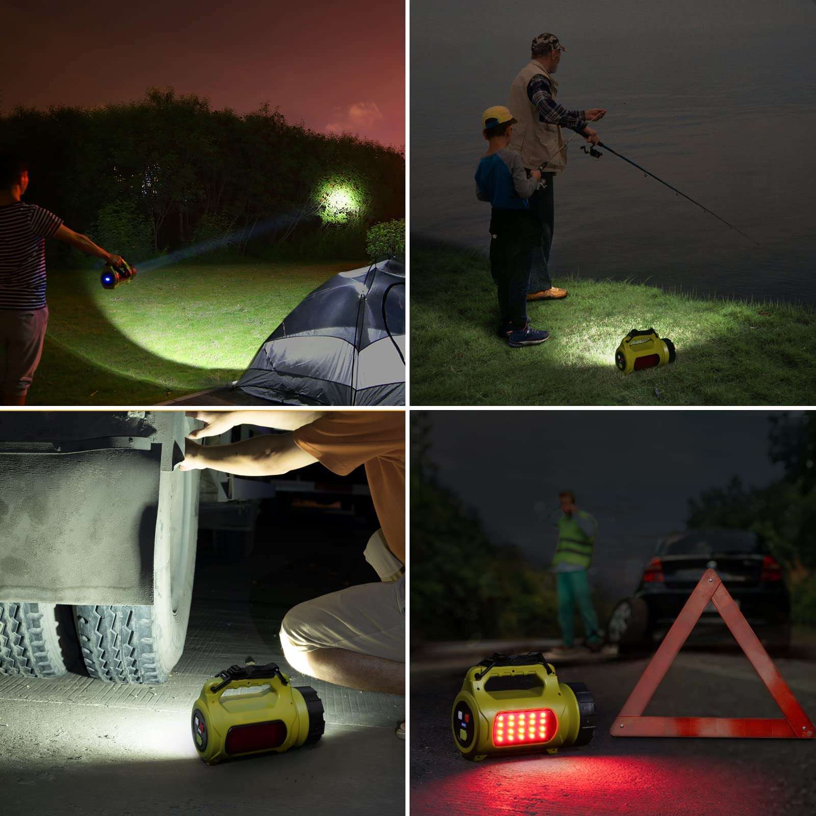 LE Rechargeable LED Lantern, Camping Essentials, 1000LM, 5 Light Modes, Power Bank, IPX4 Waterproof, Lantern Flashlight for Hurricane Emergency, Hiking, Home and More, USB Cable Included - Image 4