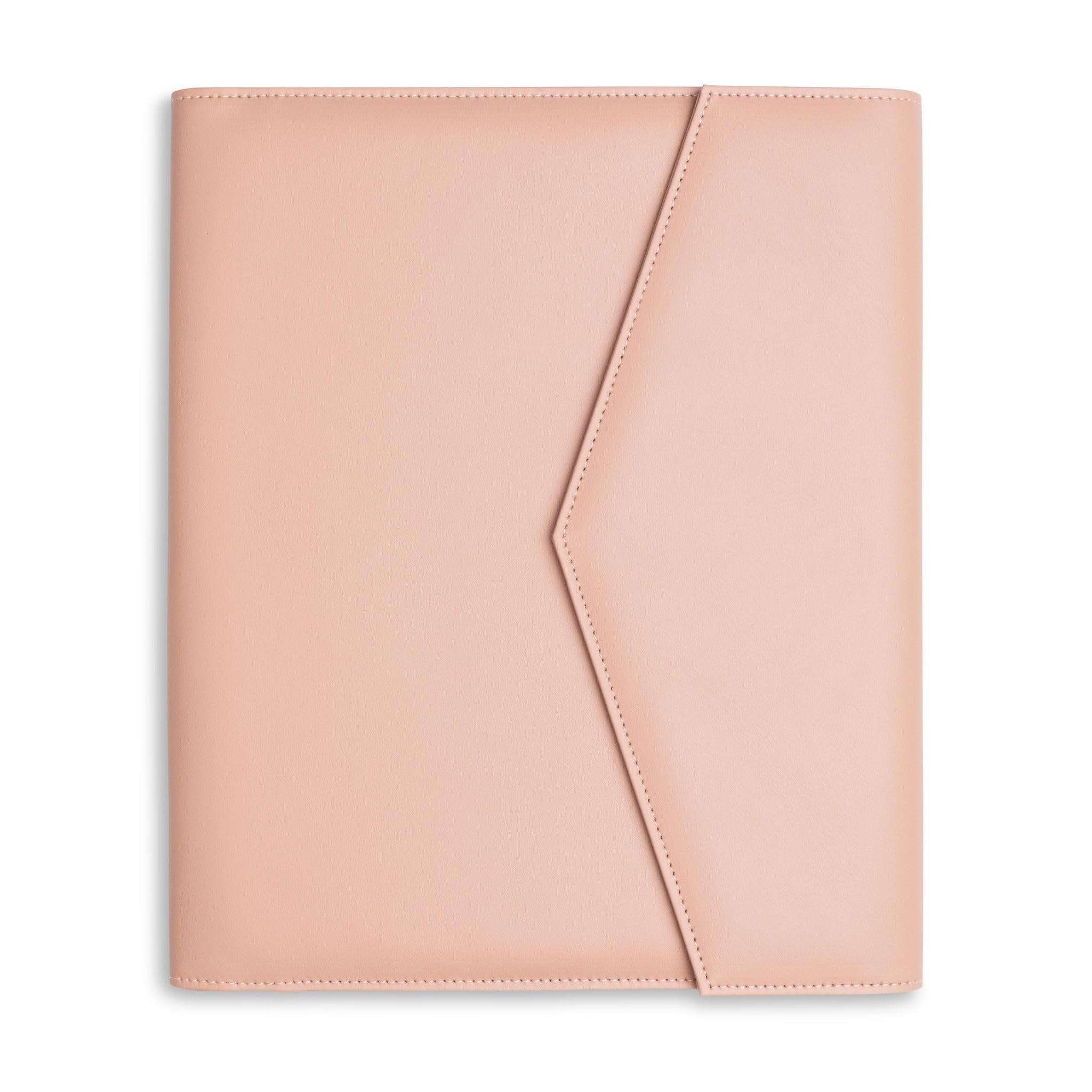 FOREVERMORE PORTFOLIOS Padfolio Binder Organizer for Women | Faux Leather Portfolio Folder for Resume, Documents, Notebook, Tablet and Business Cards | Notepad Included - Pink - Image 2