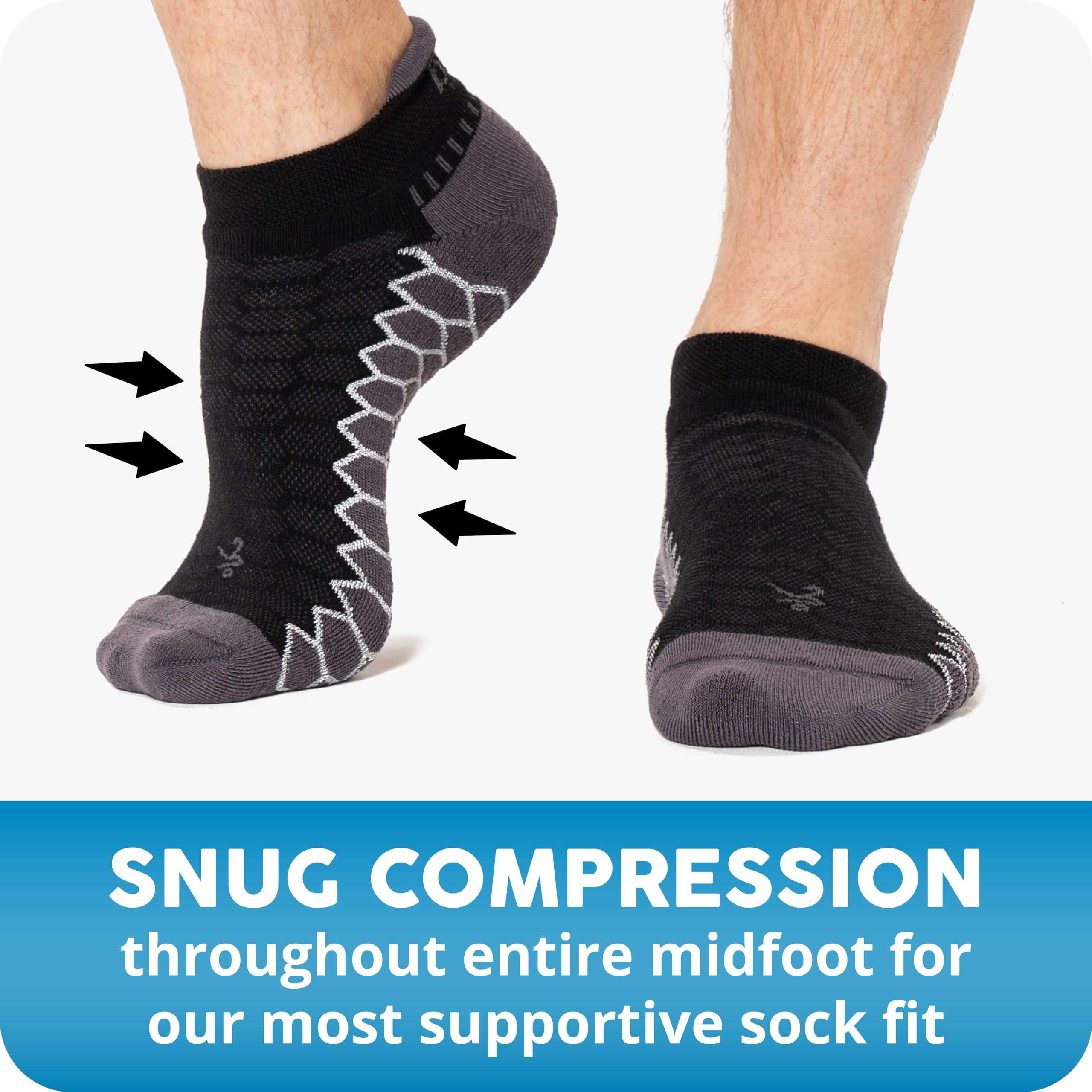 Balega Silver Compression Fit Performance No Show Athletic Running Socks (1 Pair) - Image 8
