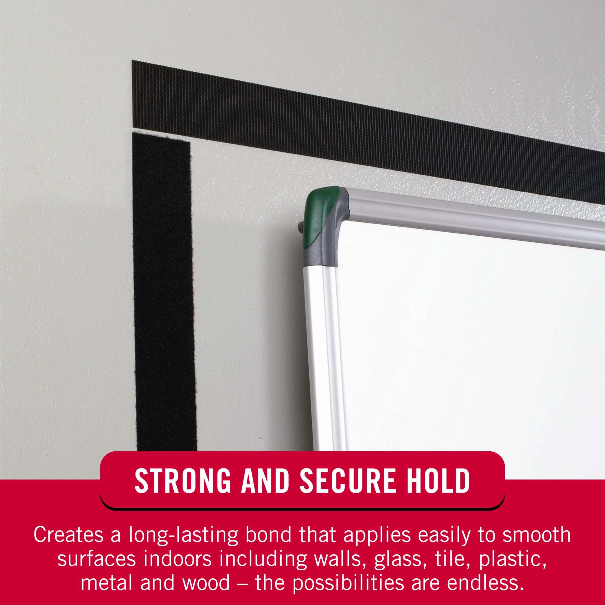 VELCRO Brand 5 Ft x 3/4 In | Black Tape Roll with Adhesive | Cut Strips to Length | Sticky Back Hook and Loop Fasteners | Perfect for Home, Office or Classroom - Image 6