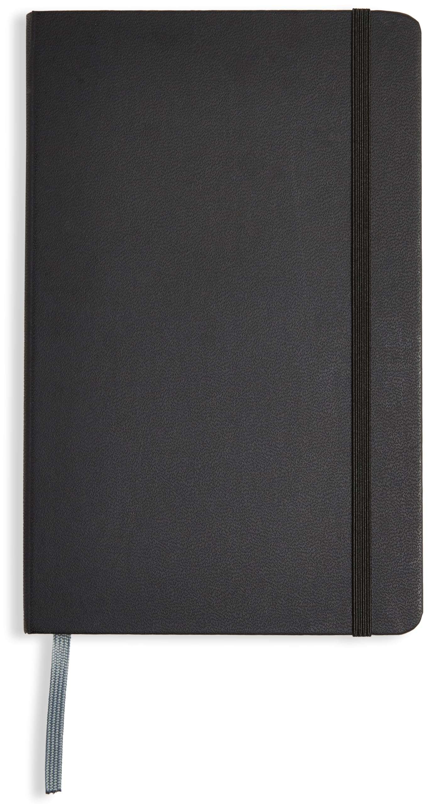 Amazon Basics Classic Lined Notebook, 240 Pages Hardcover, 5 x 8.25-Inch, Black - Image 1