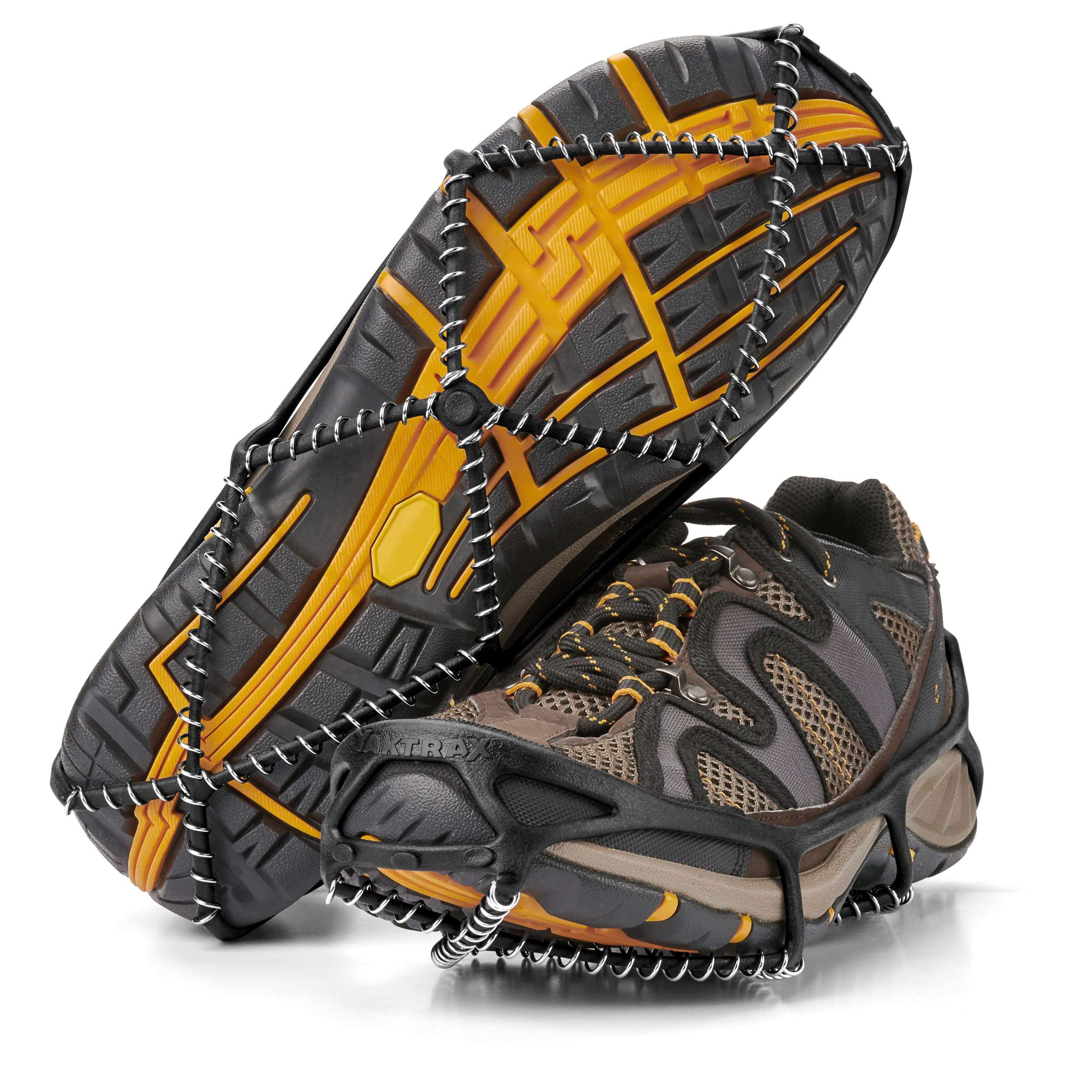 Yaktrax Walk Traction Cleats - 360-Degree Grip on Snow, Ice, & Multi-terrain Surfaces - Elastic Outer Band w/ Easy-On/Off Heel Tab & 1.2mm Zinc-coated Steel Coils - Abrasion & Rust Resistant - Unisex - Image 1