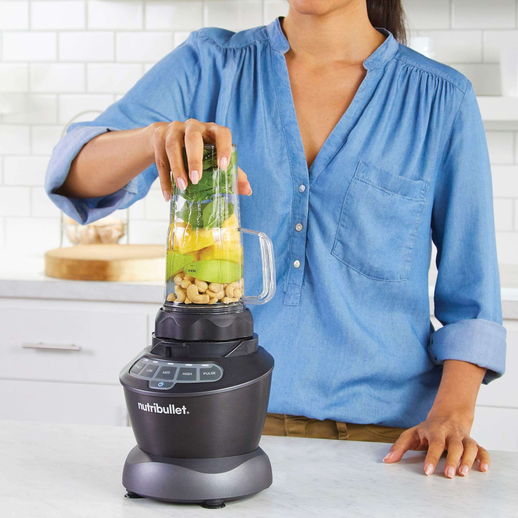 nutribullet Full-Size Blender Combo 1200W – NBF50500 - Dark Gray - Image 10