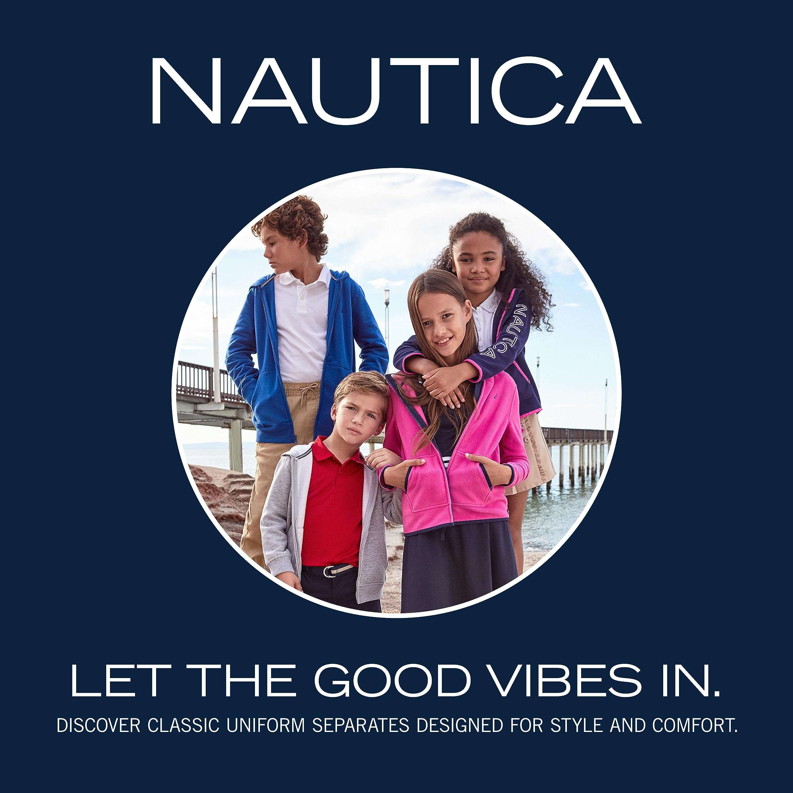 Nautica Girls' School Uniform Pleated Pull-on Scooter Skirt with Undershorts, Knit Waistband & Functional Pockets - Image 4