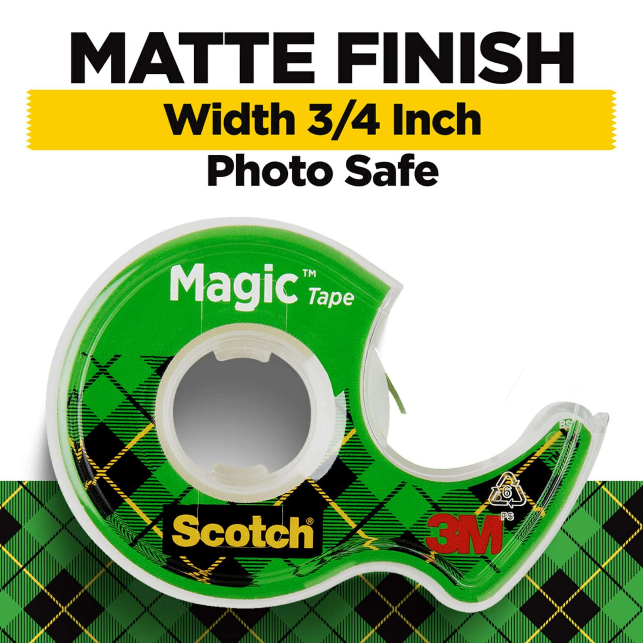 Scotch Magic Tape, 3 Dispensered Rolls, Numerous Applications, Invisible, Clear Tape Engineered for Repairing, 3/4 x 300 Inches - Image 2