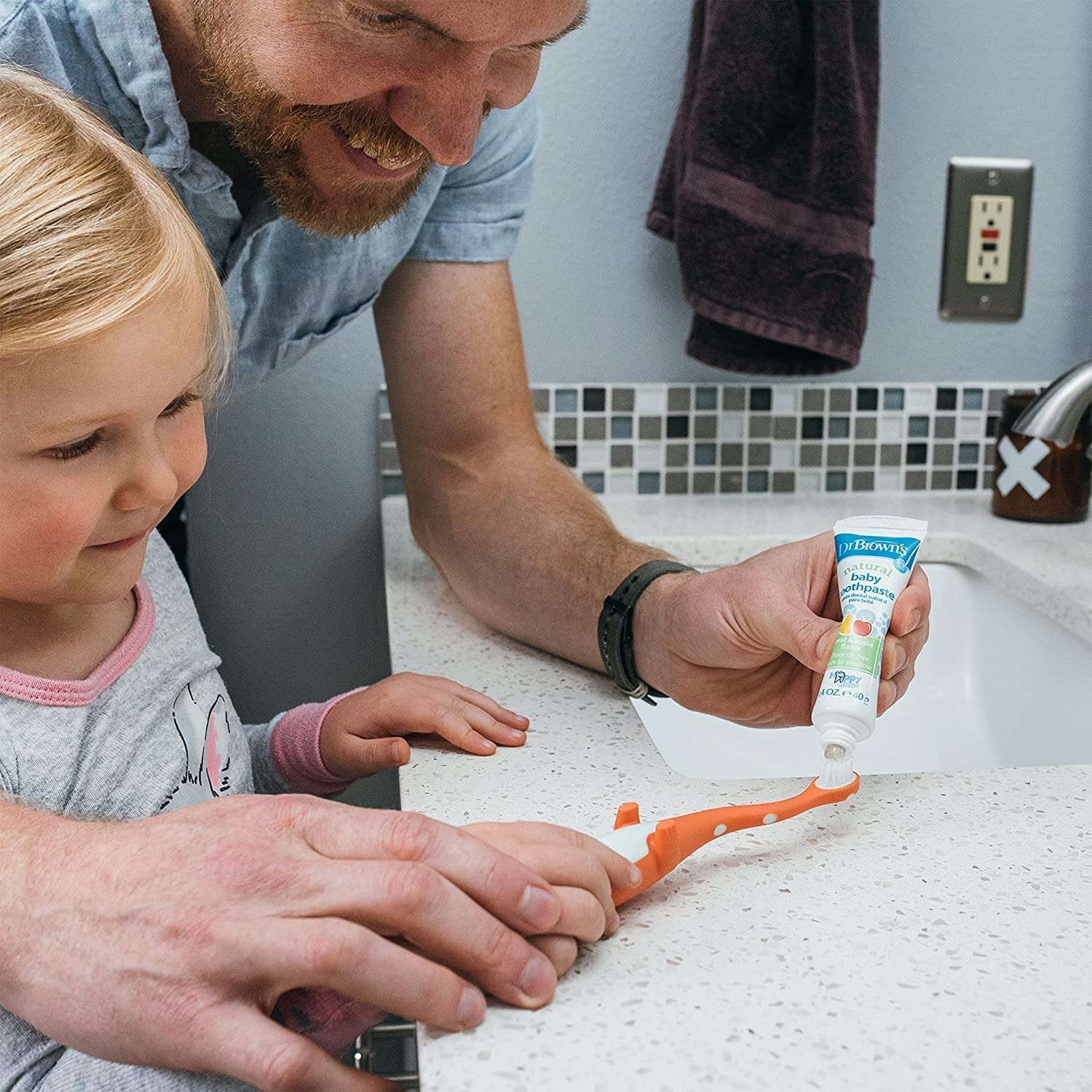 Dr. Brown's Fluoride-Free Baby Toothpaste, Infant & Toddler Oral Care, Strawberry, 1-Pack, 1.4oz/40g, 0-3 years - Image 9