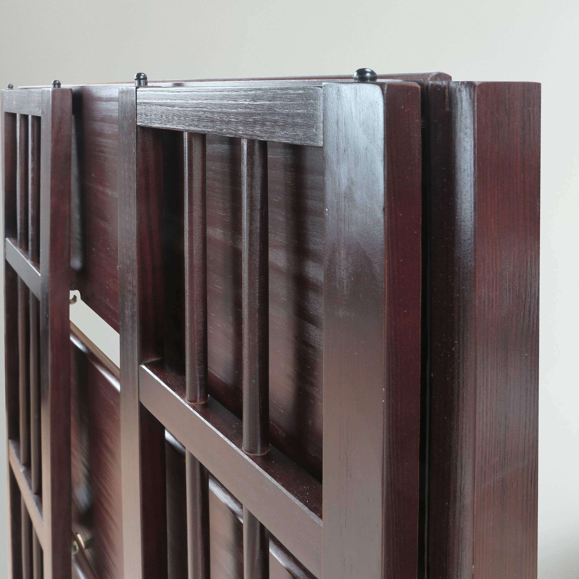Casual Home 3 Shelf Folding Stackable Bookcase, 27.5" Wide, Espresso - Image 11