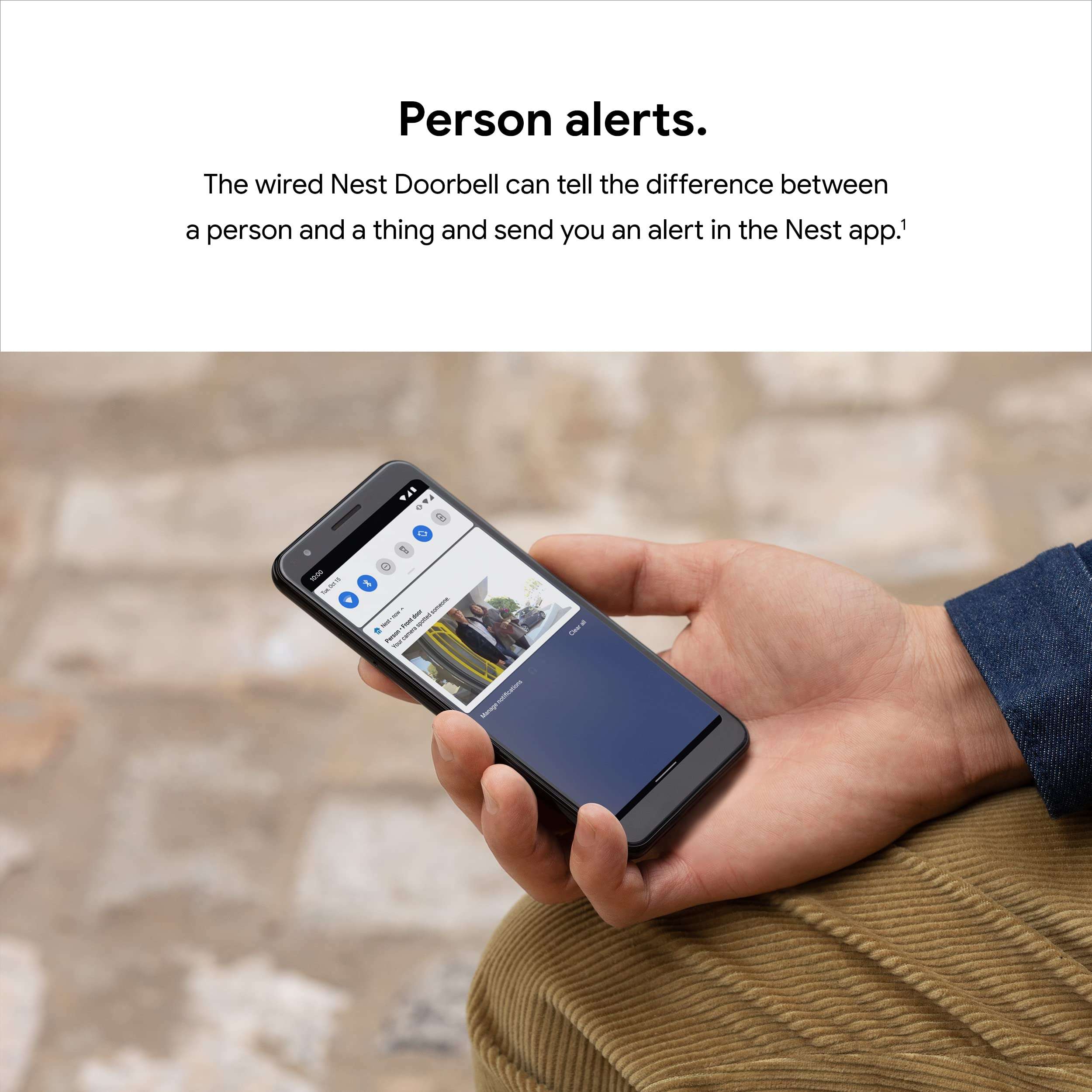 Google Nest Doorbell (Wired) - Formerly Nest Hello - Video Doorbell with 24/7 Streaming - Smart Doorbell Camera for Home with HDR Video, HD Talk and Listen, Night Vision, and Person Alerts - Image 4