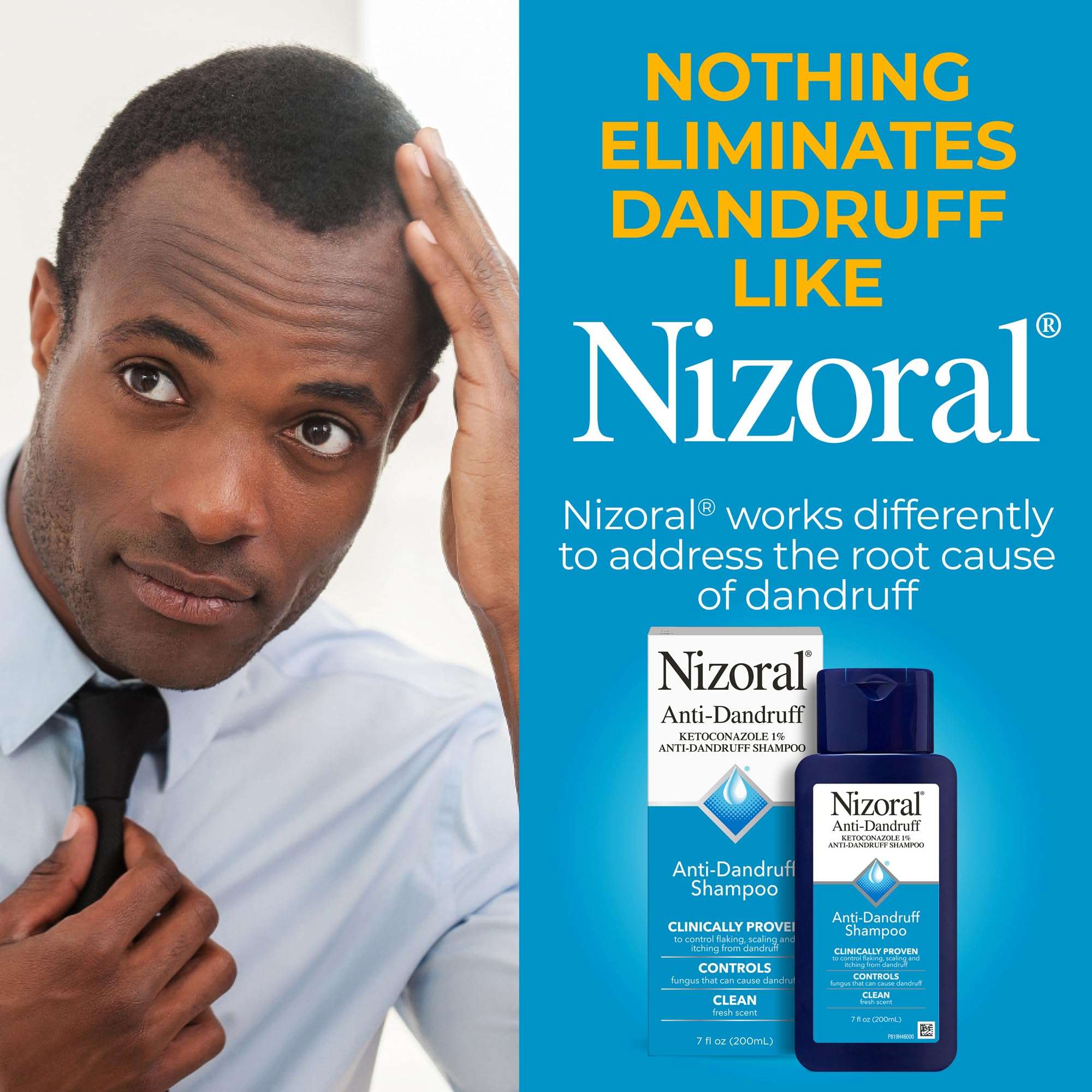 Nizoral Anti-Dandruff Shampoo with 1% Ketoconazole, Fresh Scent, 7 Fl Oz - Image 5