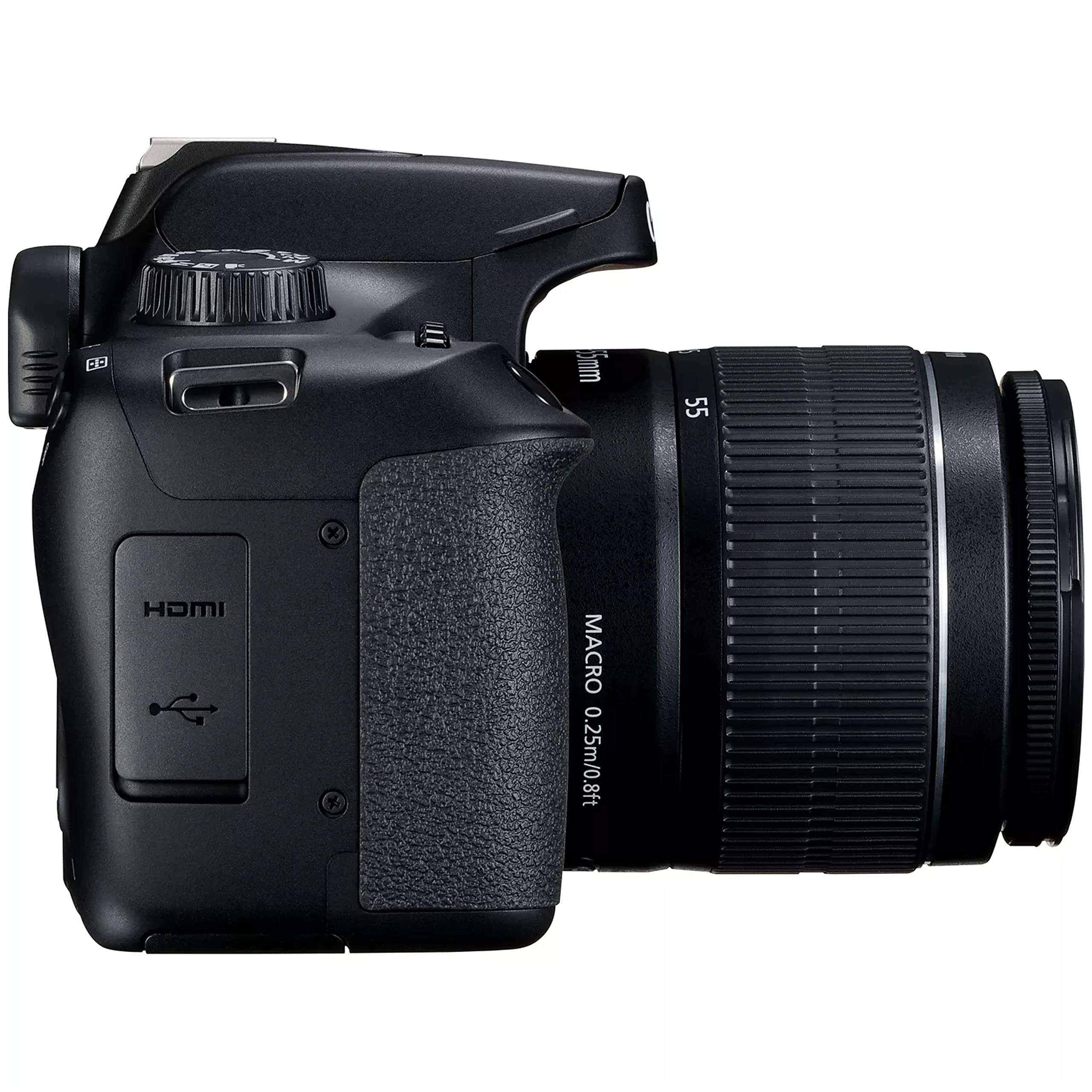 Canon EOS 4000D / Rebel T100 DSLR Camera w/EF-S 18-55mm F/3.5-5.6 Zoom Lens + 64GB Memory, Filters,Case, Tripod, Flash, and More (34pc Bundle) (Renewed) - Image 5