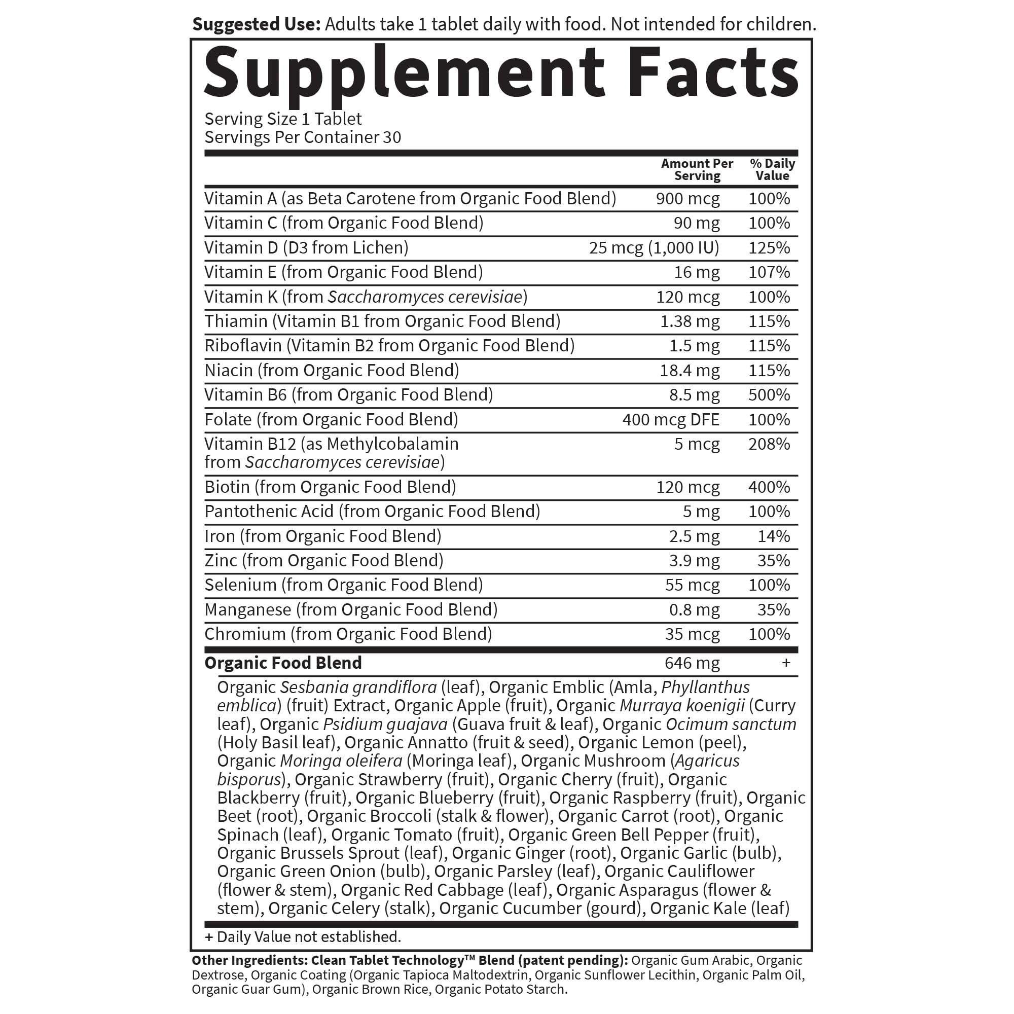 Garden of Life Organics Multivitamin for Women - Women's Once Daily Multi - Whole Food Multi with Iron, Biotin, Vegan Organic Womens Multivitamin for Health, Energy Hair Skin and Nails, 30 Tablets - Image 5