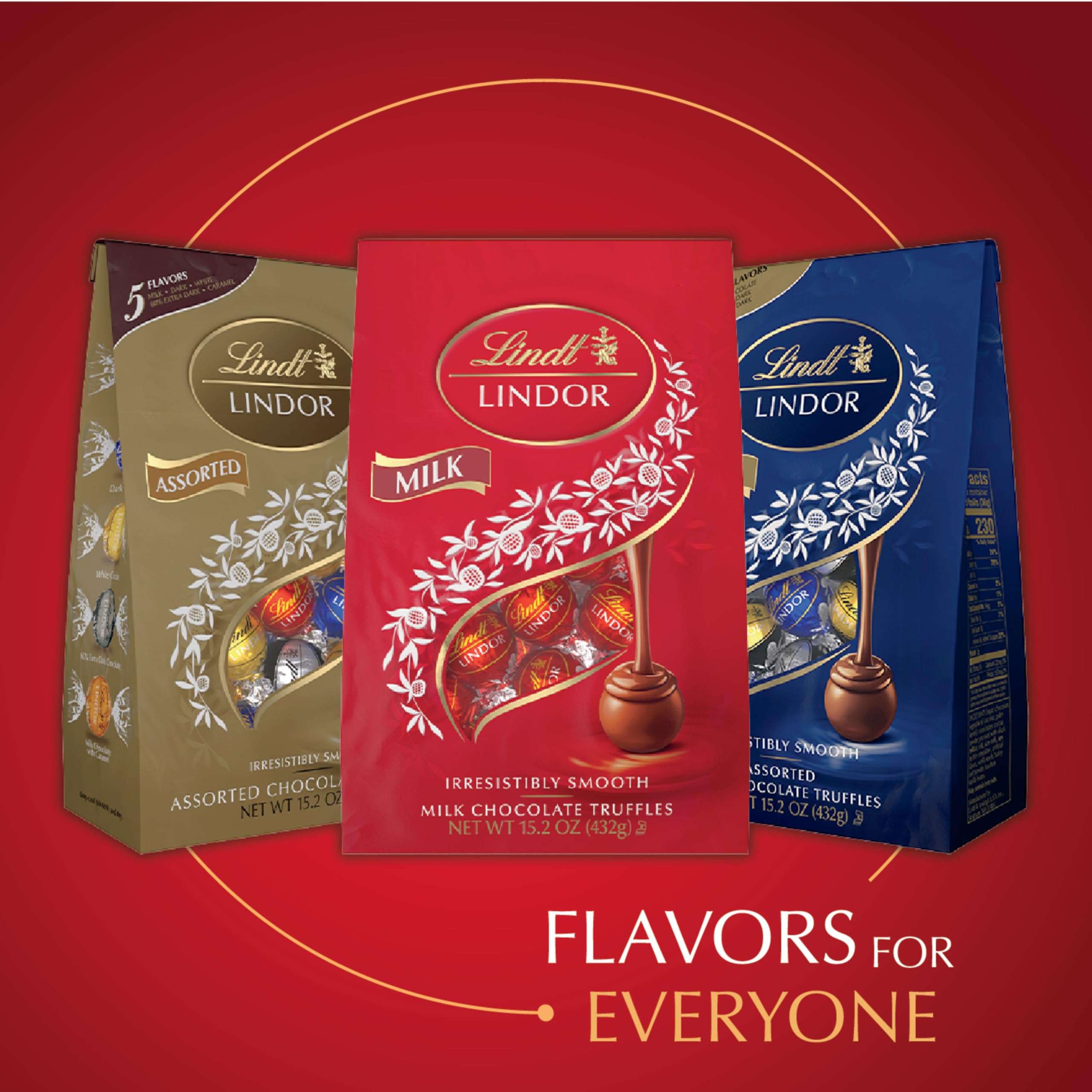 Lindt LINDOR Milk Chocolate Candy Truffles, Halloween Candy, 15.2 oz. Bag - Image 7