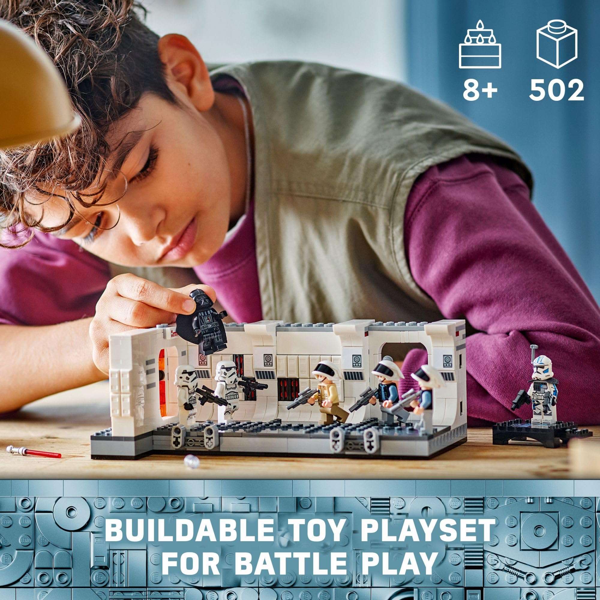 LEGO Star Wars: A New Hope Boarding The Tantive IV Fantasy Toy, Collectible Star Wars Toy with Exclusive 25th Anniversary Minifigure Clone Trooper Fives, Gift Idea for Kids Ages 8 and Up, 75387 - Image 2