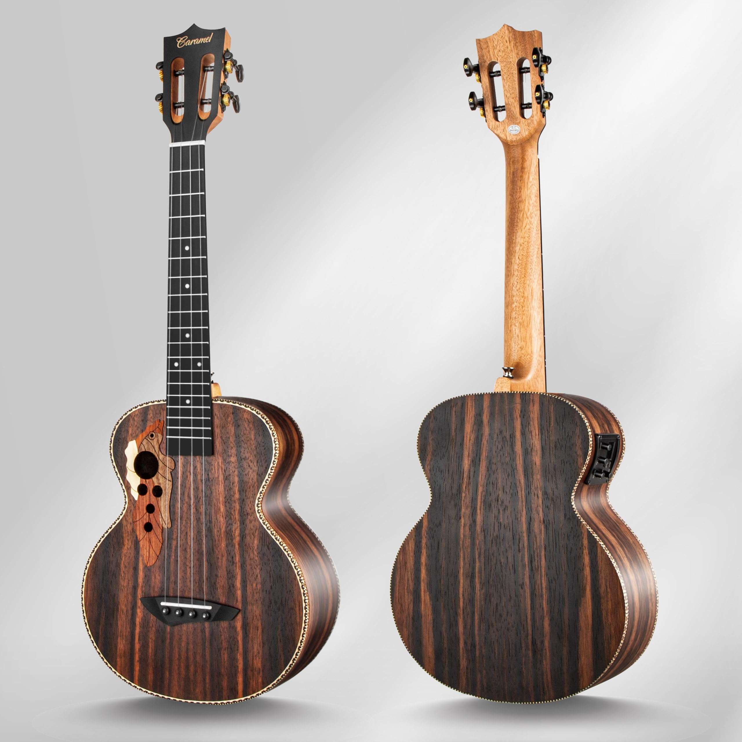 26 inch Caramel CT904 Ebony Tenor LCD color display Electric Professional Player Beginners Ukulele Uke Kit Bundle Padded Gig bag Strings,Strap - Image 7