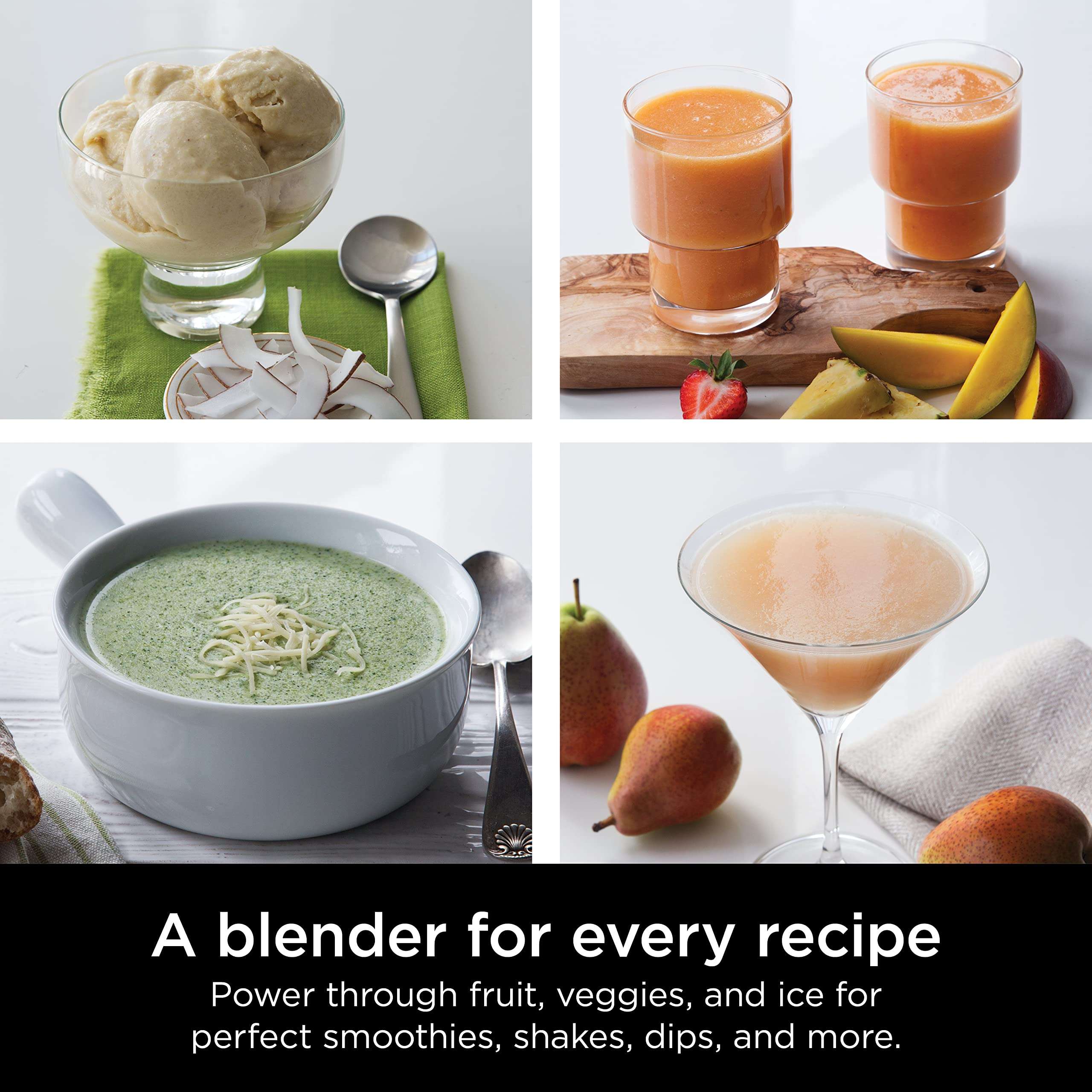 Ninja Professional Blender 1000W, Total Crushing Technology- Smoothies, Ice Crushing & Frozen Fruit, Full-Size Countertop Blender, 72-oz. Pitcher, Black & Grey, BL610 - Image 7