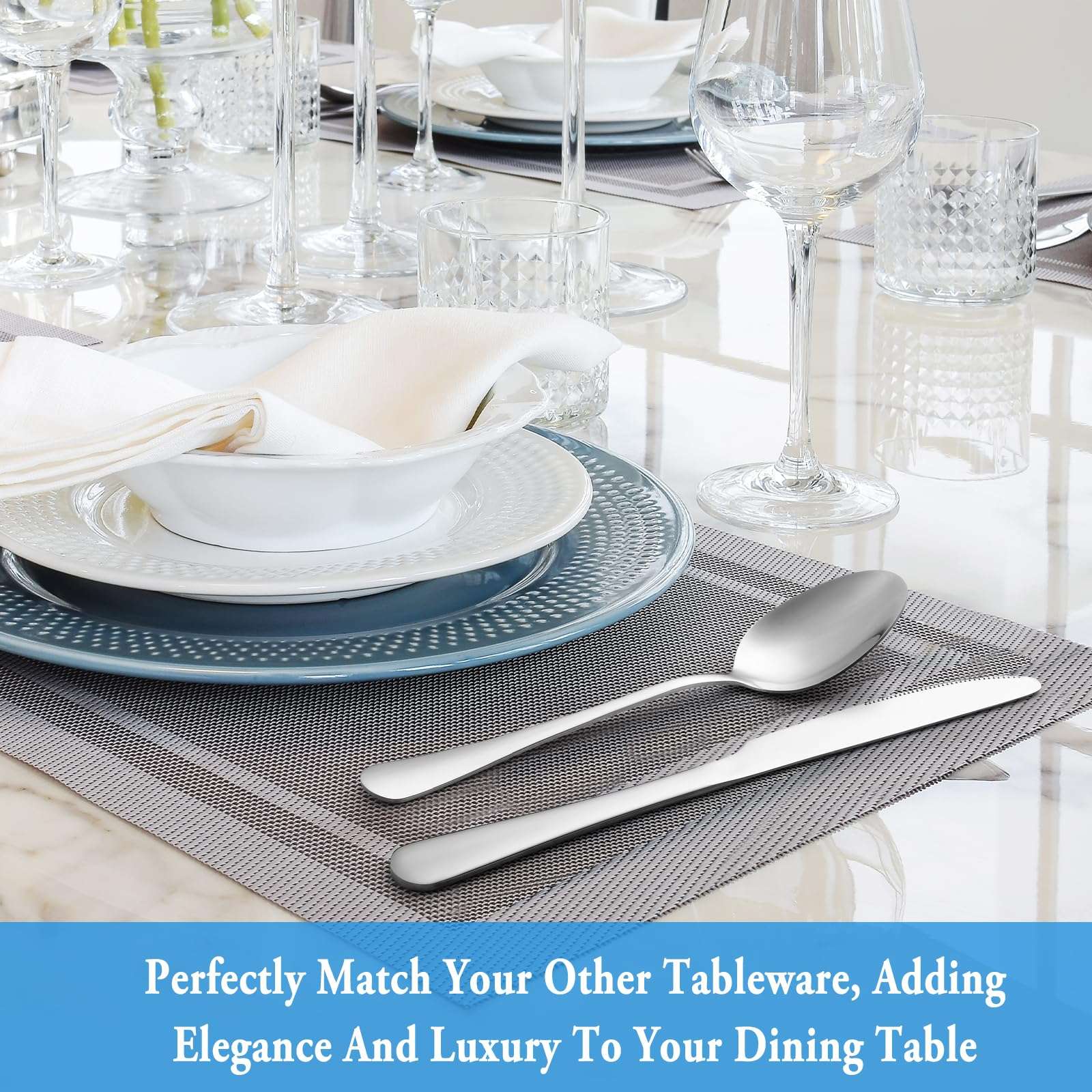 Teaspoon Set,16 Piece 6.7" Spoons Silverware, Premium Food Grade Stainless Steel Tea Spoons, Durable Small Spoon, Good Teaspoons, Kitchen Dessert Spoon Set, Mirror Finish & Dishwasher Safe - Image 6