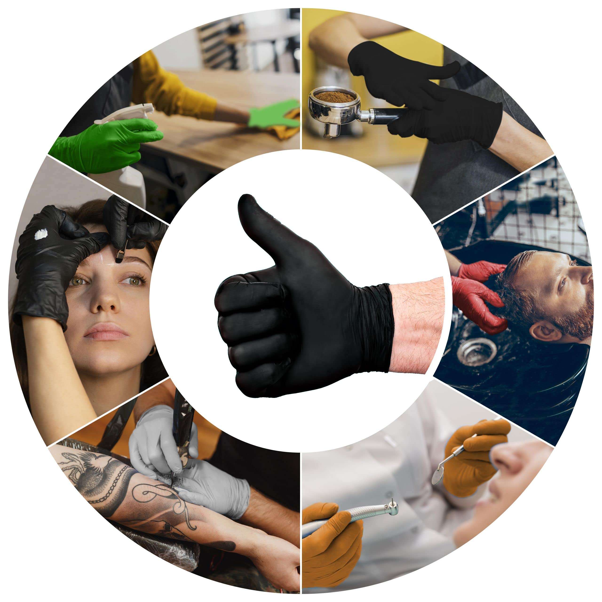 L3 Level 3 Nitrile Gloves - Professional Heavy Duty Disposable Gloves - Latex Free - Fits Snug - Box of 100 - Image 5