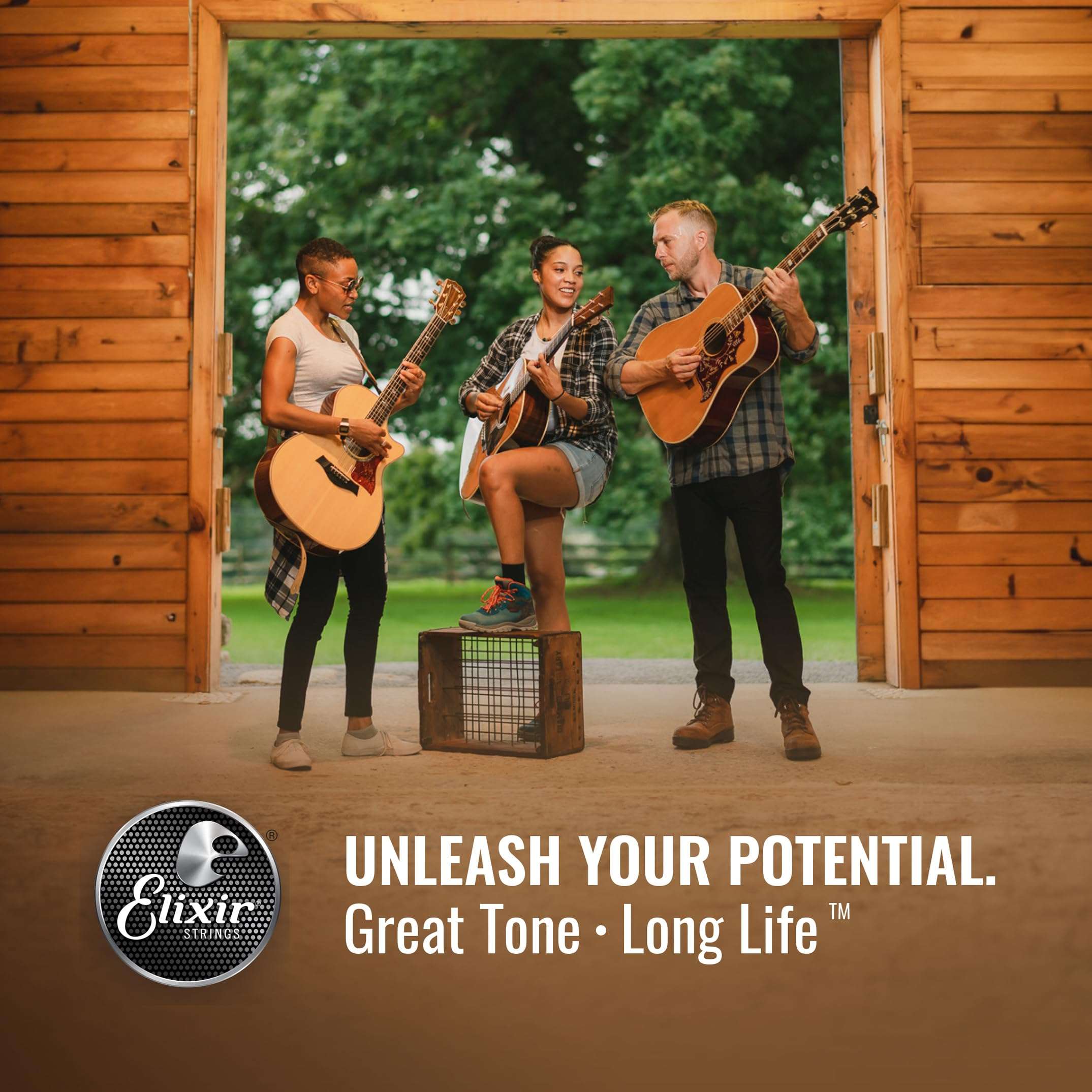 Elixir Strings, Acoustic Guitar Strings, Phosphor Bronze with NANOWEB Coating, Longest-Lasting Rich and Full Tone with Comfortable Feel, 6 String Set, 3 Pack, Light 12-53 - Image 4