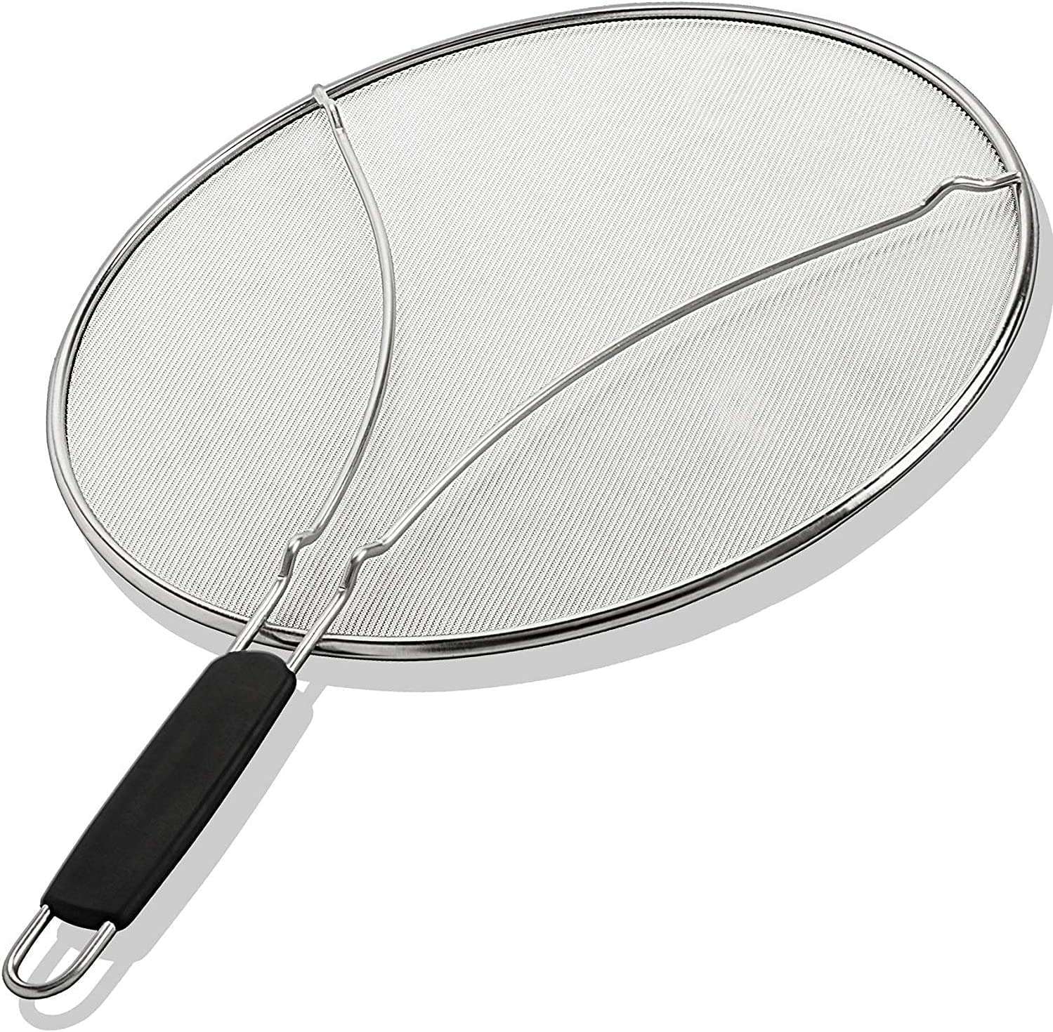 BergKoch Splatter Screen for Frying Pan - 13 Inch Stainless Steel Grease Splatter Guard - Cover Oil Splash when Sizzling Bacon, Cooking Fried Chicken or Popcorn - Image 1