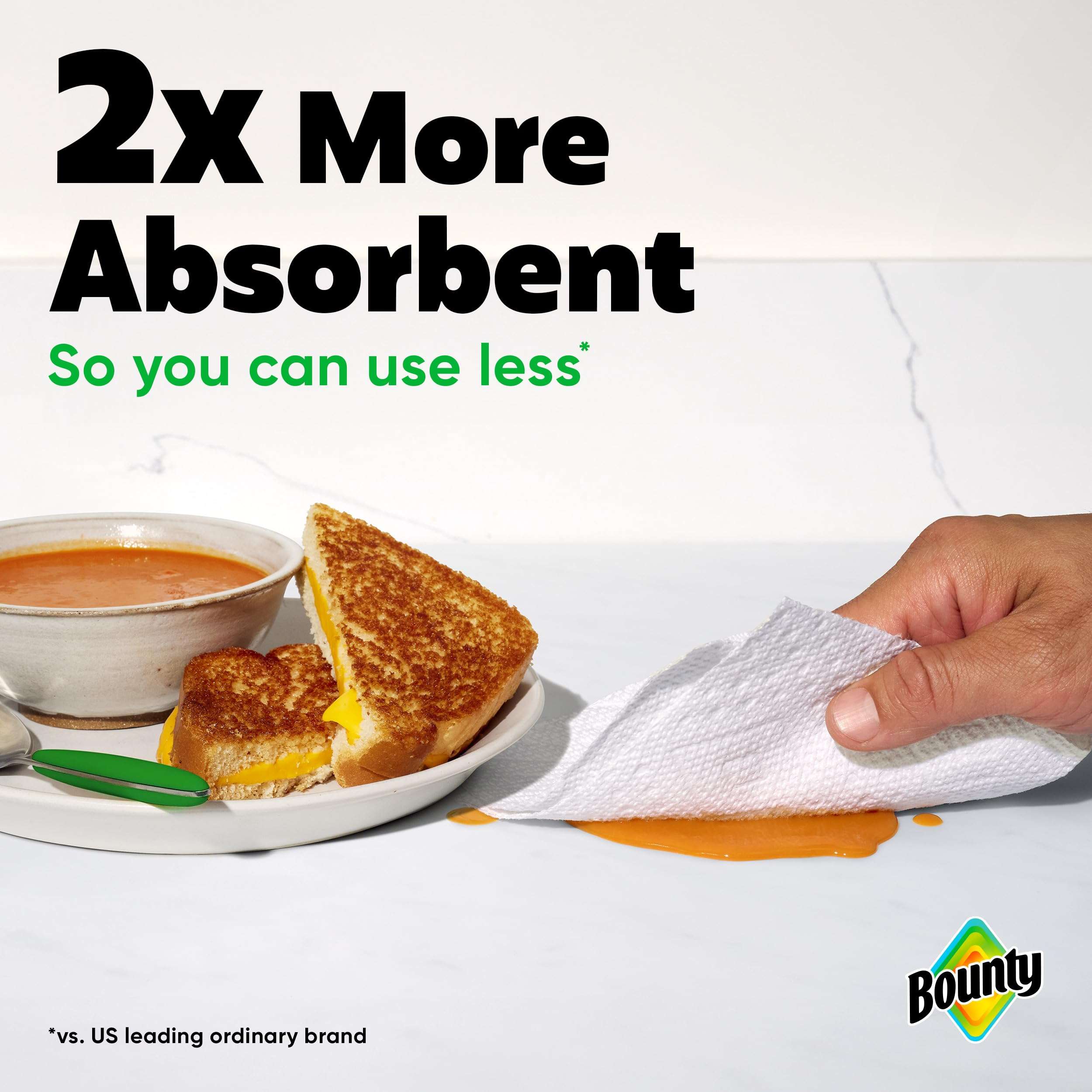 Bounty Select-A-Size Paper Towels, White, 2 Triple Rolls = 6 Regular Rolls - Image 6