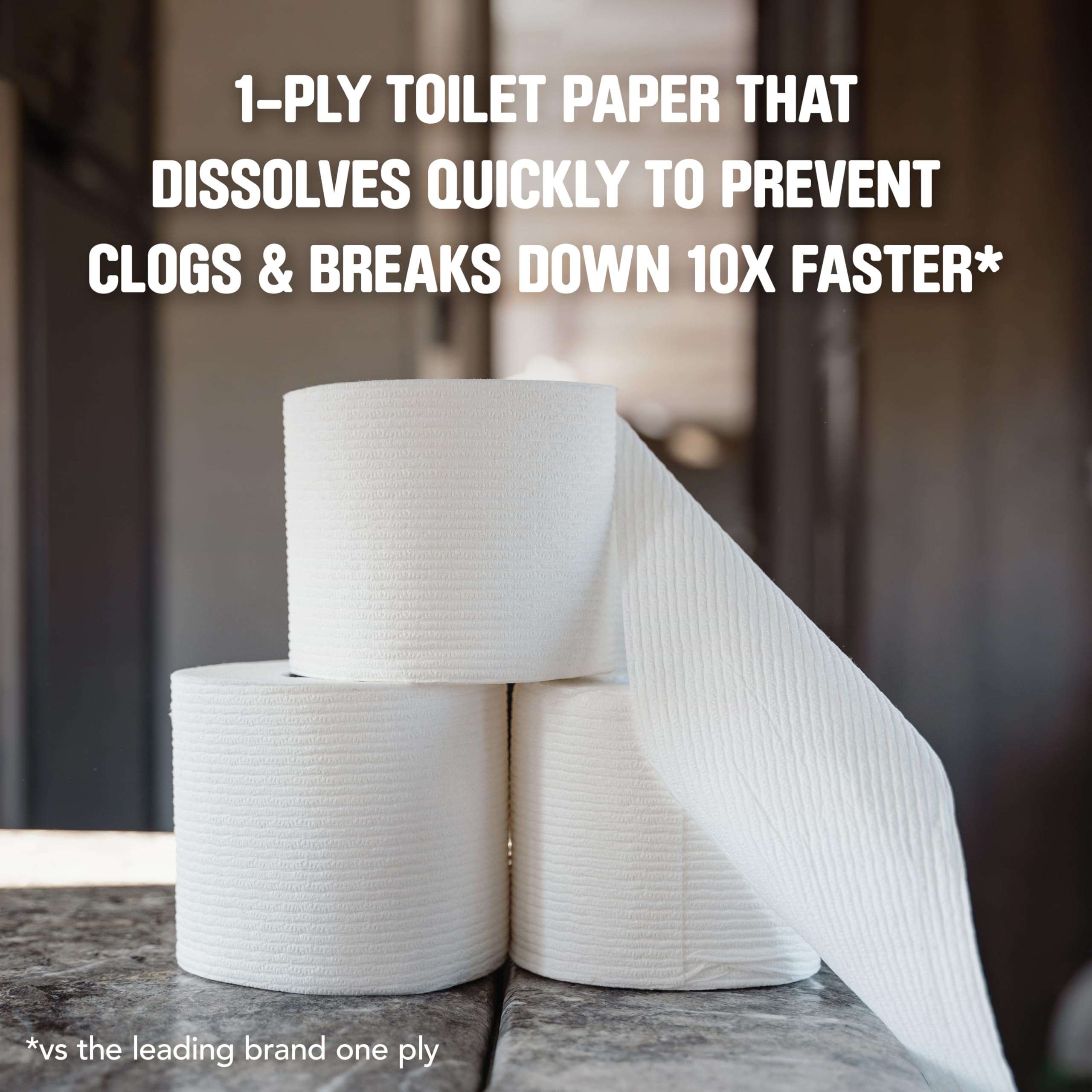 Scott Rapid-Dissolving Toilet Paper, 12 Double Rolls, Sustainable, Septic-Safe, Toilet Paper - Image 2