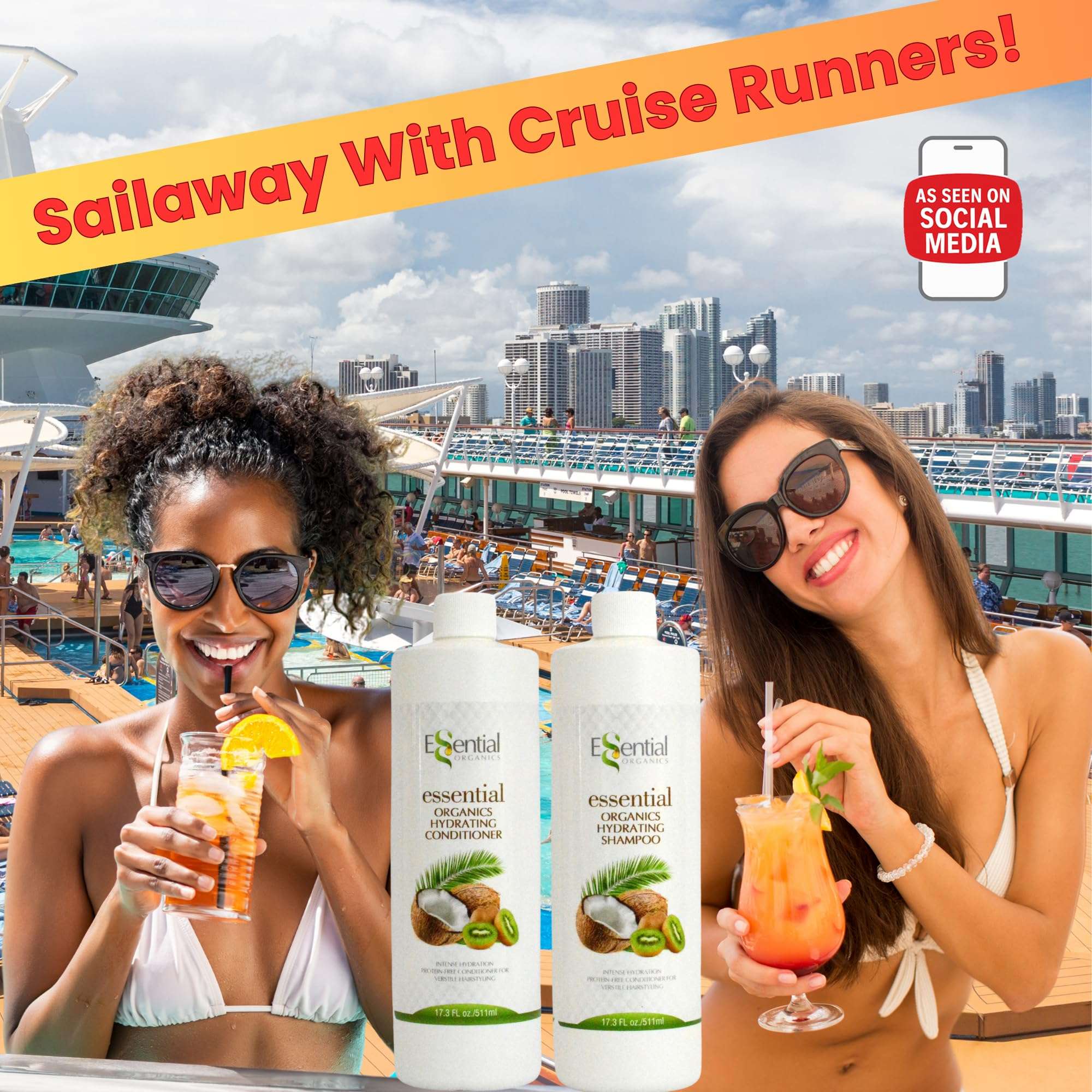 Fake Shampoo & Conditioner By CRUISE RUNNERS Hidden Liquor Alcohol Flasks For Booze Cruise Enjoy Rum Runners 4 Bottles - Image 4