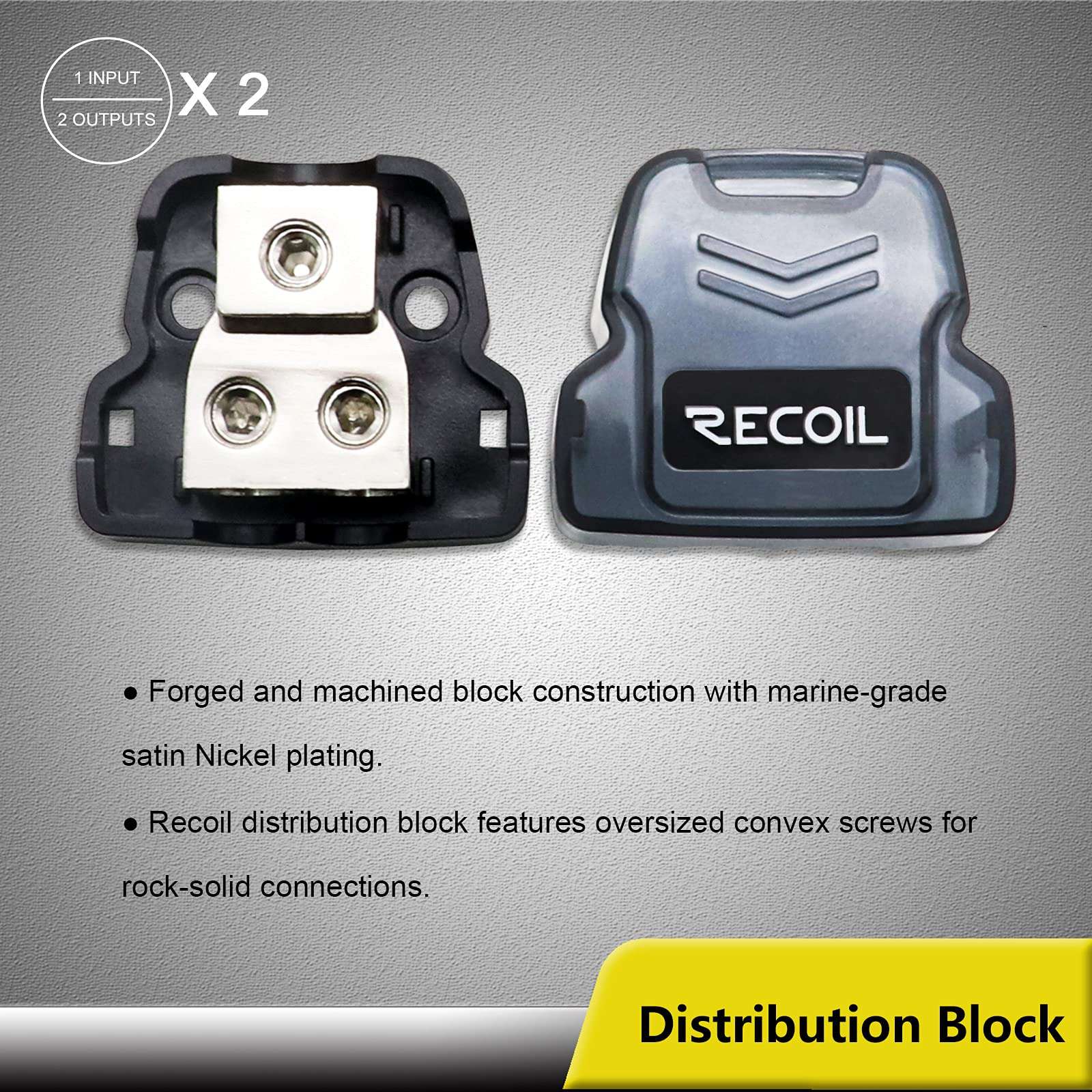 Recoil RCK0D True 1/0 Gauge Car Audio Dual Amplifiers CCA Wiring Installation Kits with OFC RCA Cable - Image 8