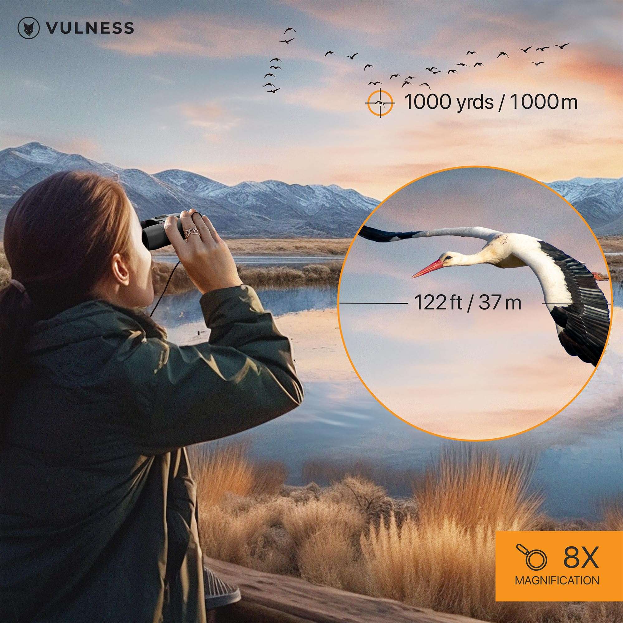 Binoculars for Adults | Compact Small Mini Travel Binocular for Bird Watching High Powered Electronics Cruise Ship Essentials Norwegian Alaska Must Haves Hiking Camping Gear a by VULNESS (Black, 8X21) - Image 2