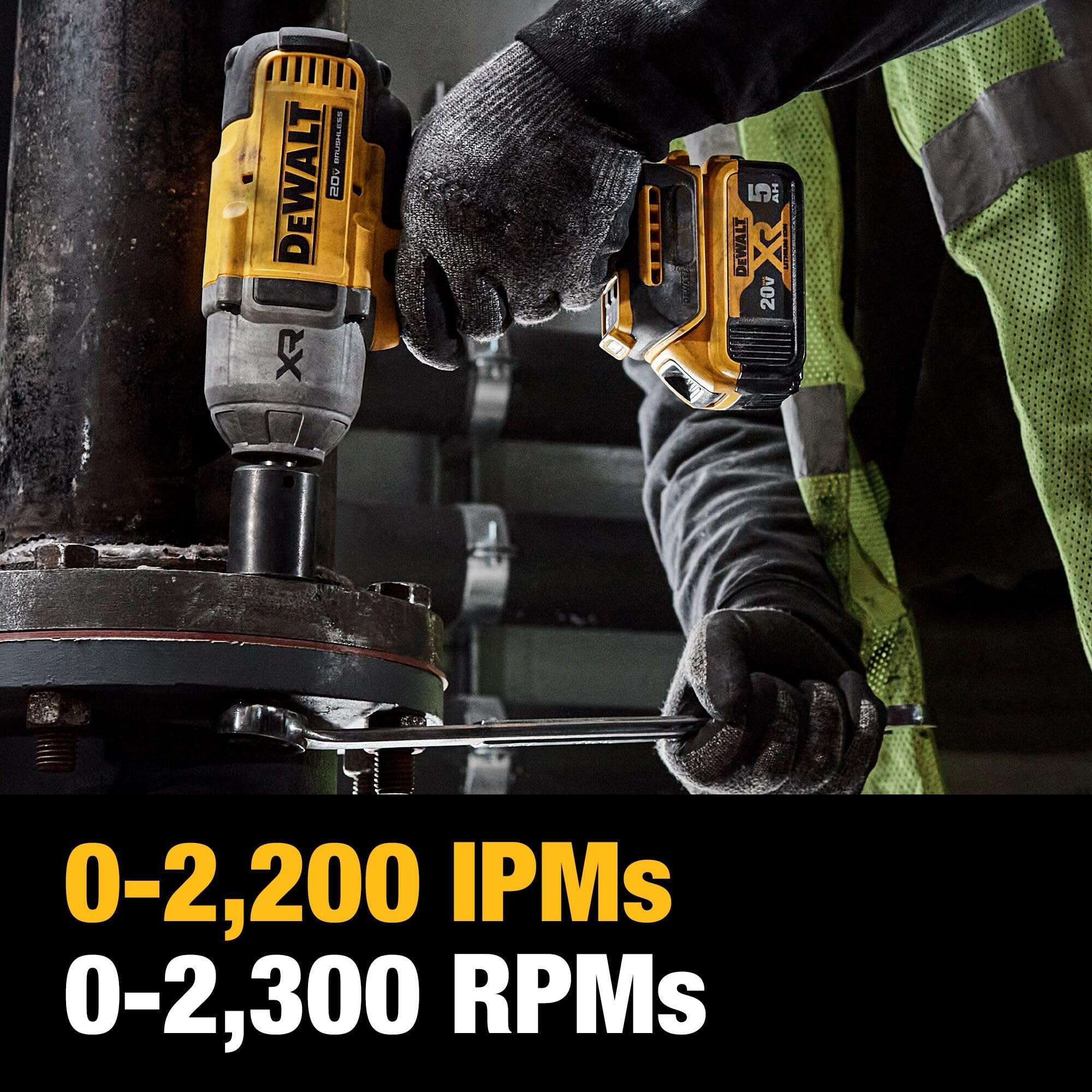 DEWALT 20V MAX Cordless Impact Wrench Kit, 20V MAX, 1/2" Hog Ring With 4-Mode Speed, Includes Battery, Charger and Kit Bag (DCF900P1) - Image 5