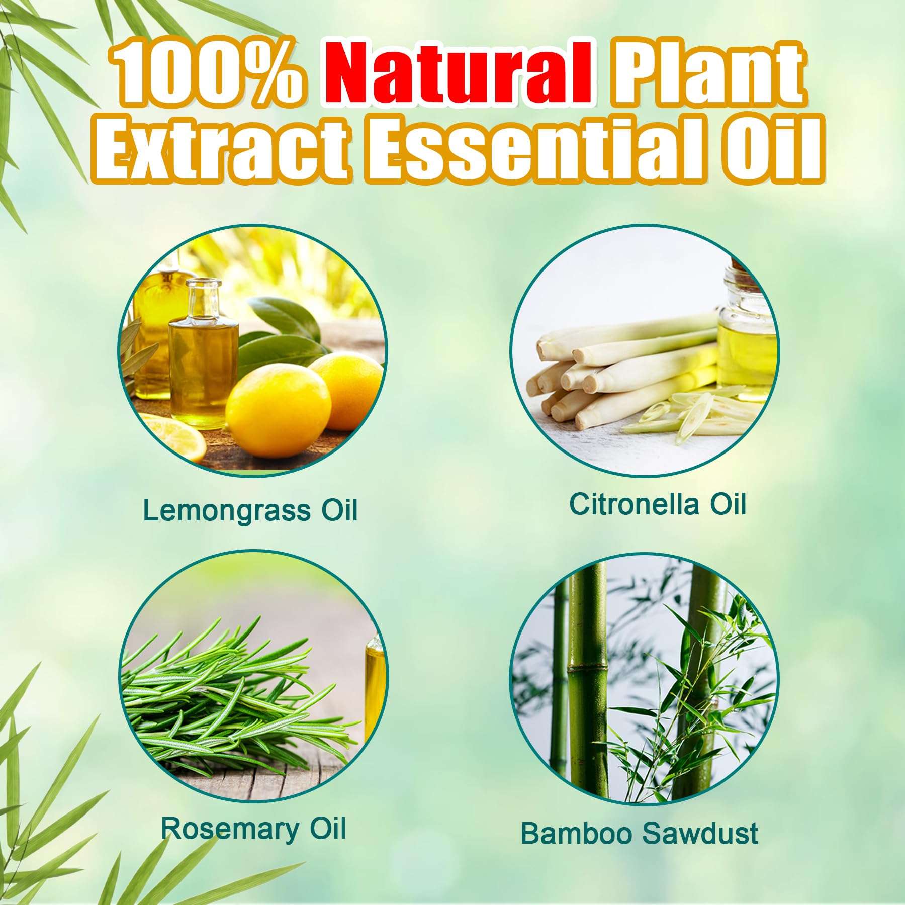 120 Pcs Natural Mosquito Repellent Outdoor Patio, Citronella Oil Mosquito Incense Sticks Plant-Based Bug Repellent for Patio Camping Fishing Backyard Travel Mosquito Control - Image 3