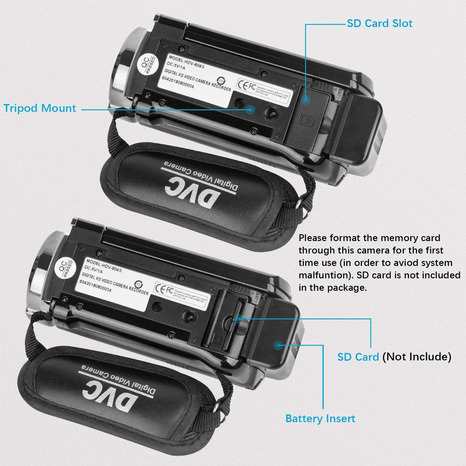 kimire Video Camera Camcorder Digital Camera Recorder Full HD 1080P 15FPS 24MP 3.0 Inch 270 Degree Rotation LCD 16X Digital Zoom Camcorder Camera with 2 Batteries(Black) - Image 5