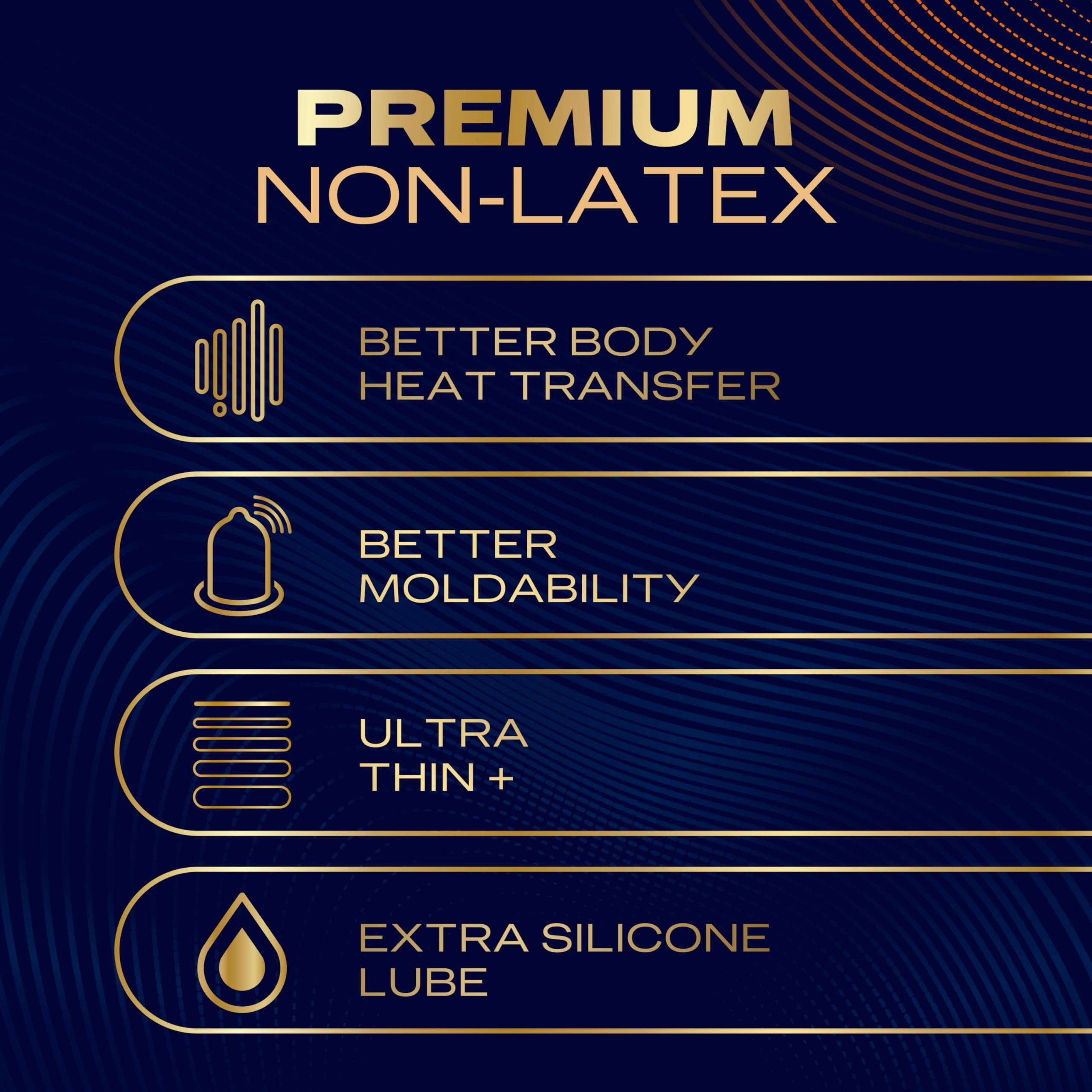 Durex Intense Nitrile Condoms, Ultra Thin Premium Non Latex Condoms Lubricated with Silicone Lube, 24 ct - Image 3