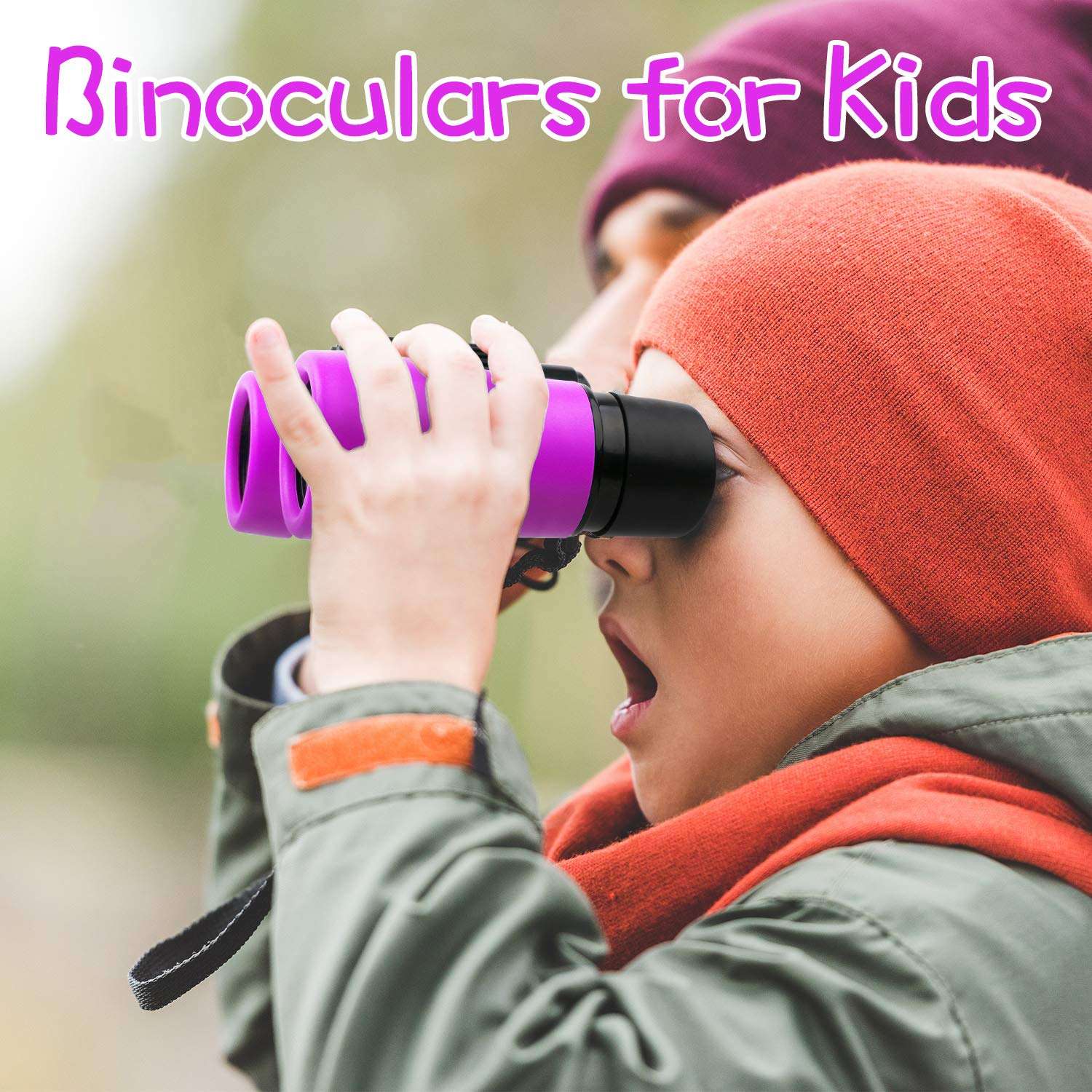 Scotamalone Kids Binoculars Shock Proof Toy Binoculars Set for Age 3-12 Years Old Boys Girls Bird Watching Educational Learning Hunting Hiking Birthday Presents - Image 4