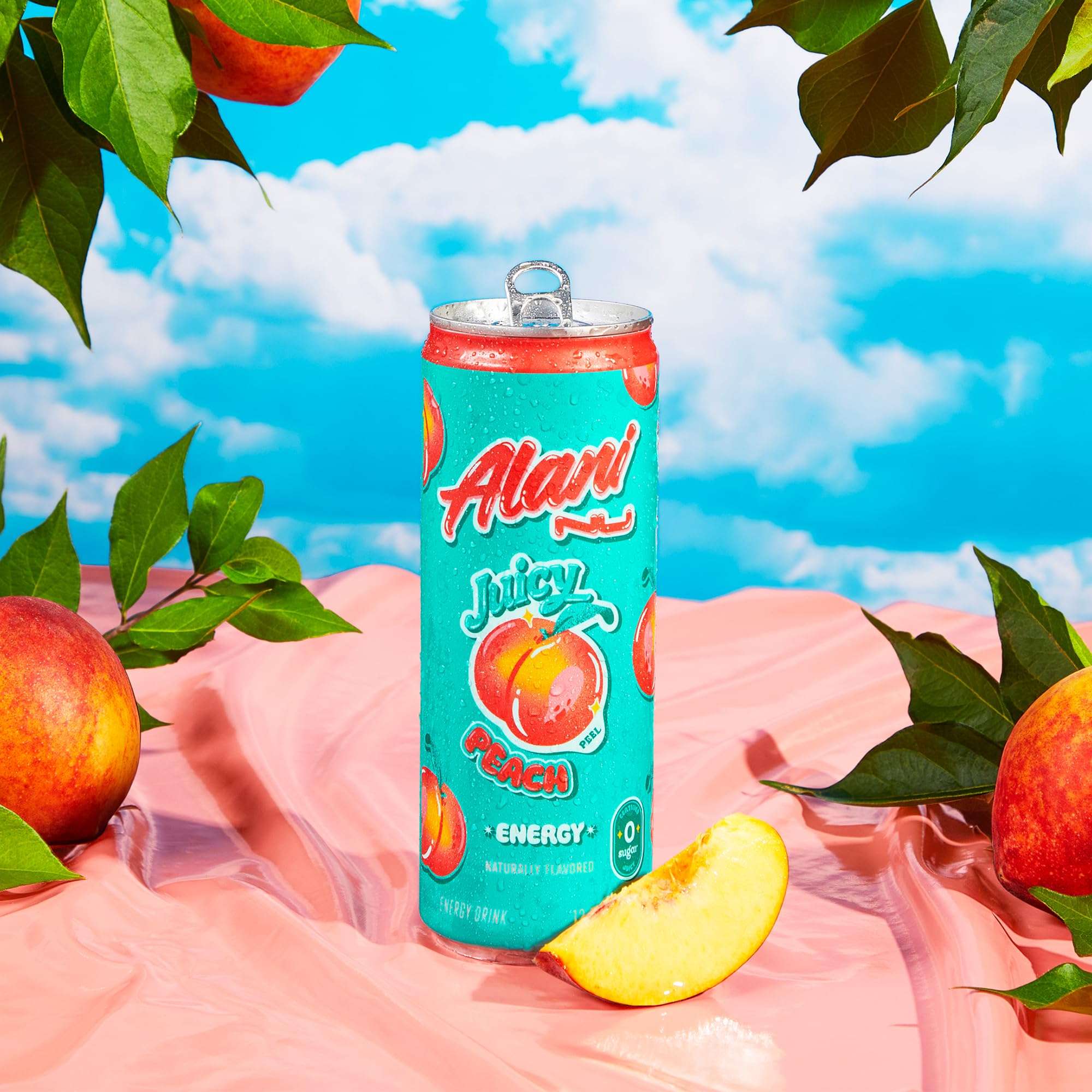 Alani Nu JUICY PEACH, Sugar Free, Low Calorie Energy Drinks, 200mg Caffeine, Biotin, B Vitamins, Zero Sugar, 10 Calories, 12 Fl Oz Cans, 12 Pack - Image 7