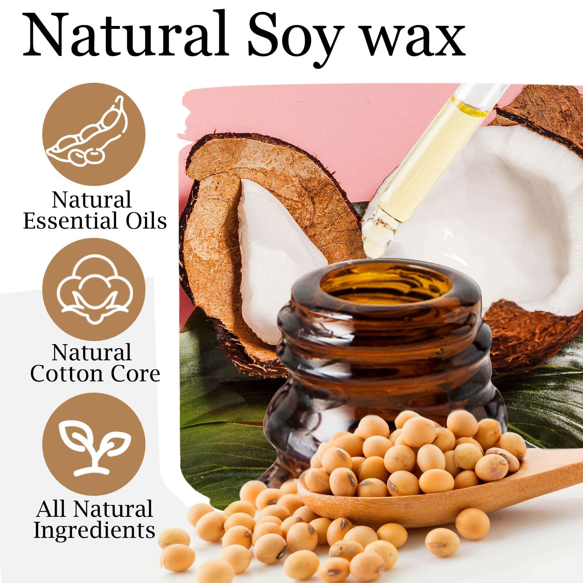 Candles Gifts for Women - Natural Soy Wax Candle for Home Scented Perfect for Christmas, Birthday, Mother's Day, Vanilla Coconut Candles - Image 3