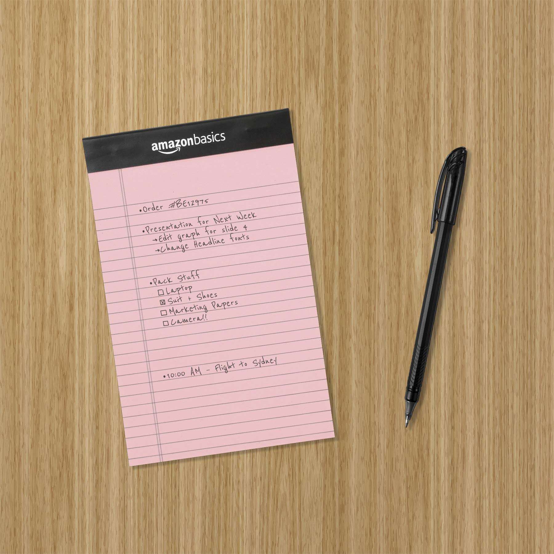 Amazon Basics Narrow Ruled 5-Inch by 8-Inch Lined Writing Note Pads, 6 Count (50 Sheet Pads), Multicolor - Image 6