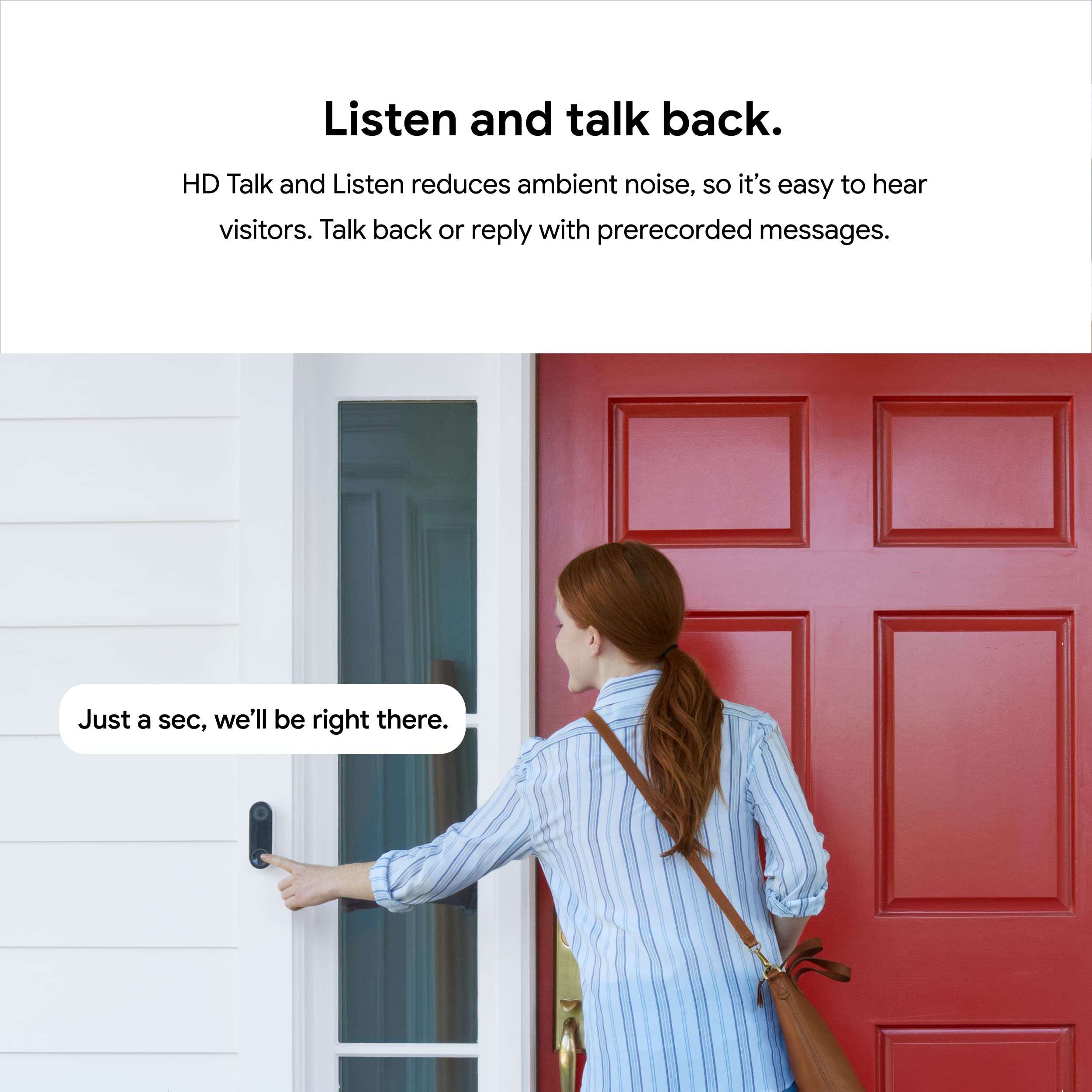 Google Nest Doorbell (Wired) - Formerly Nest Hello - Video Doorbell with 24/7 Streaming - Smart Doorbell Camera for Home with HDR Video, HD Talk and Listen, Night Vision, and Person Alerts - Image 6