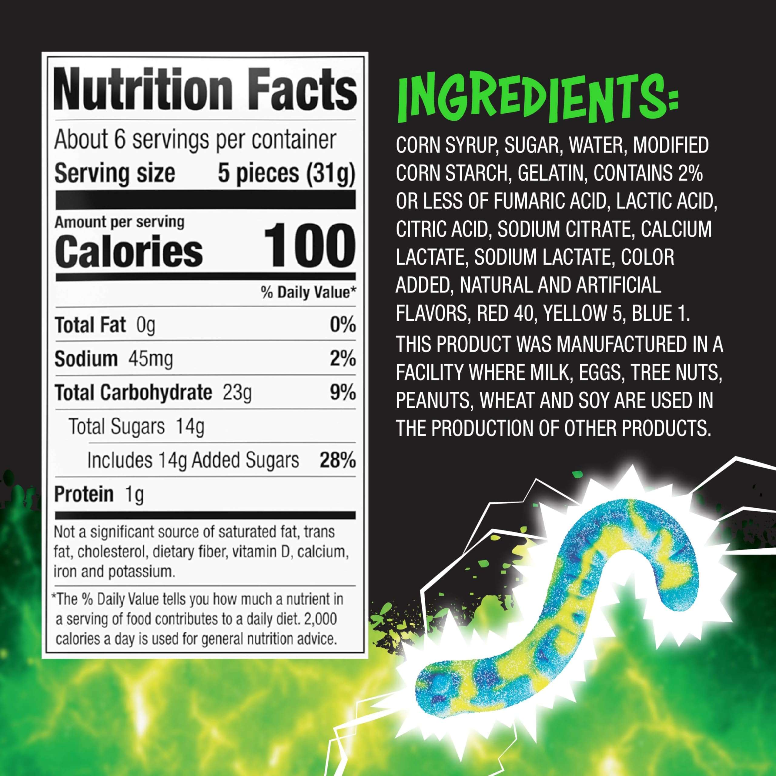 Trolli Electric Crawlers Candy, 6.3 Ounce Bag - Image 3