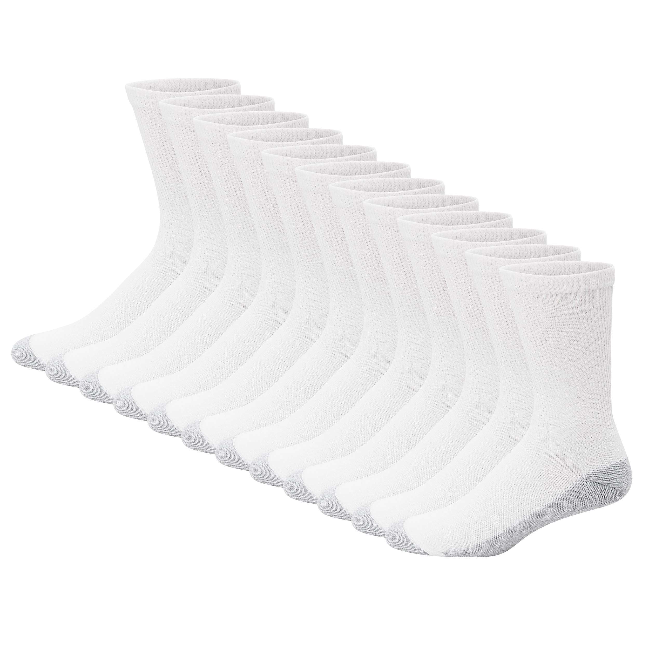 Hanes Men's Double Tough Crew Socks, 12-Pair Pack - Image 1