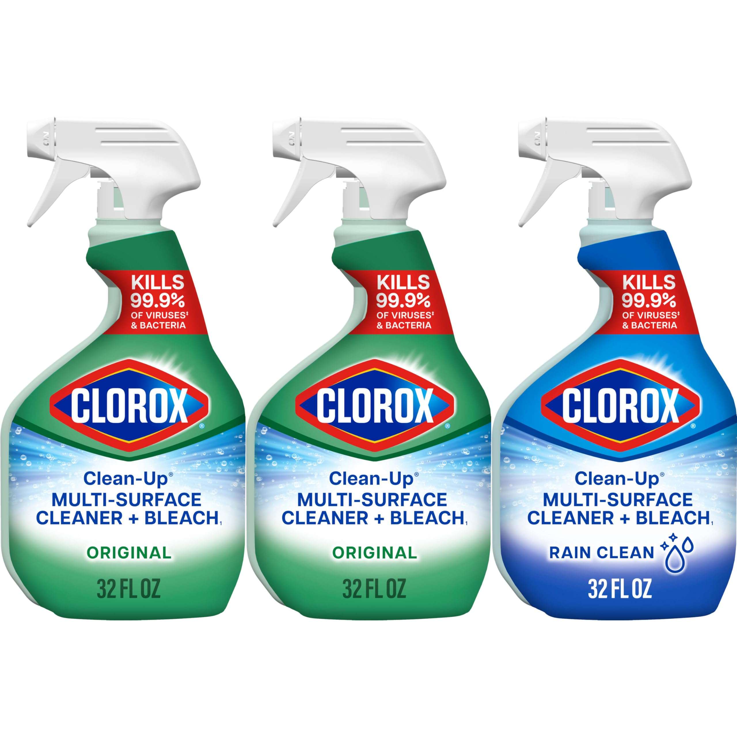 Clorox Clean-Up Multi-Surface Cleaner with Bleach, 32 Fl Oz Ea, Pack of 3 (Pack May Vary) - Image 1