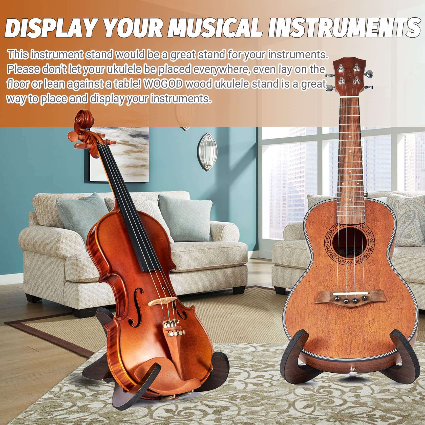 Ukulele Stand, Instrument Stand, Portable Mandolin Stand Ukelele Accessory - Image 5