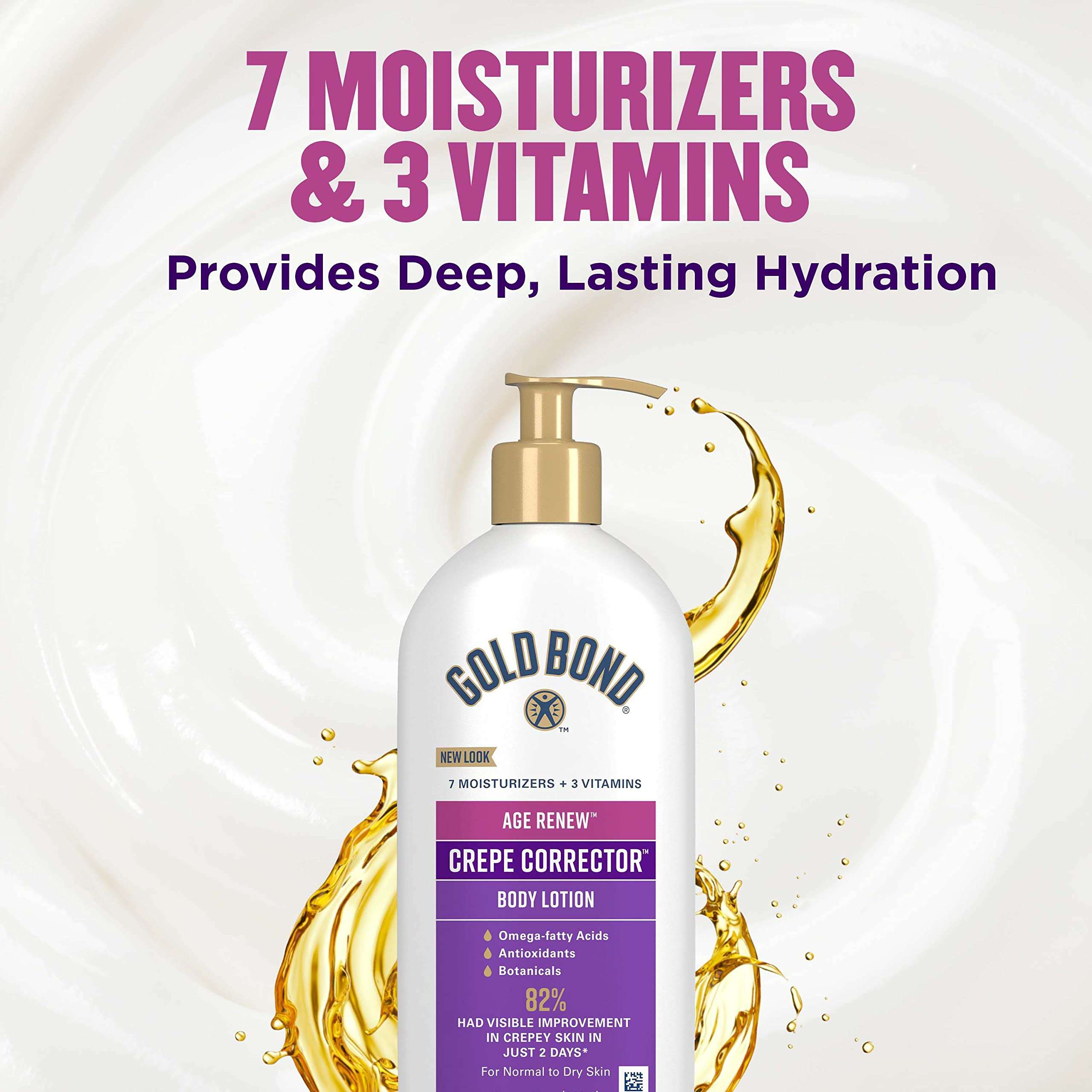 Gold Bond Age Renew Crepe Corrector Body & Face Lotion, Replenishing & Smoothing Formula, 14 oz., Packaging may vary - Image 8