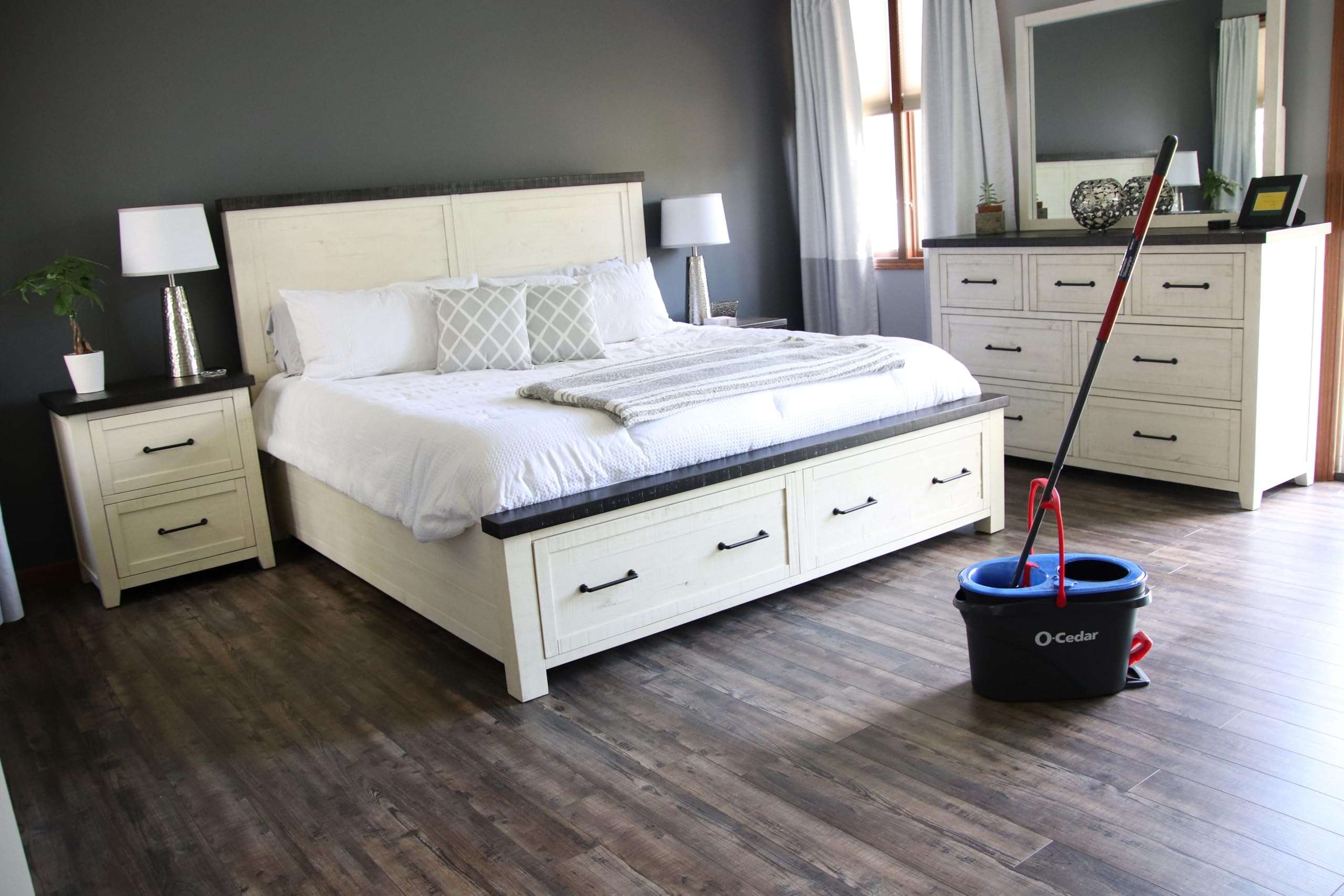 O-Cedar RinseClean Spin Mop & Bucket System | Clean with Clean Water | Removes 99% of Bacteria - Image 16
