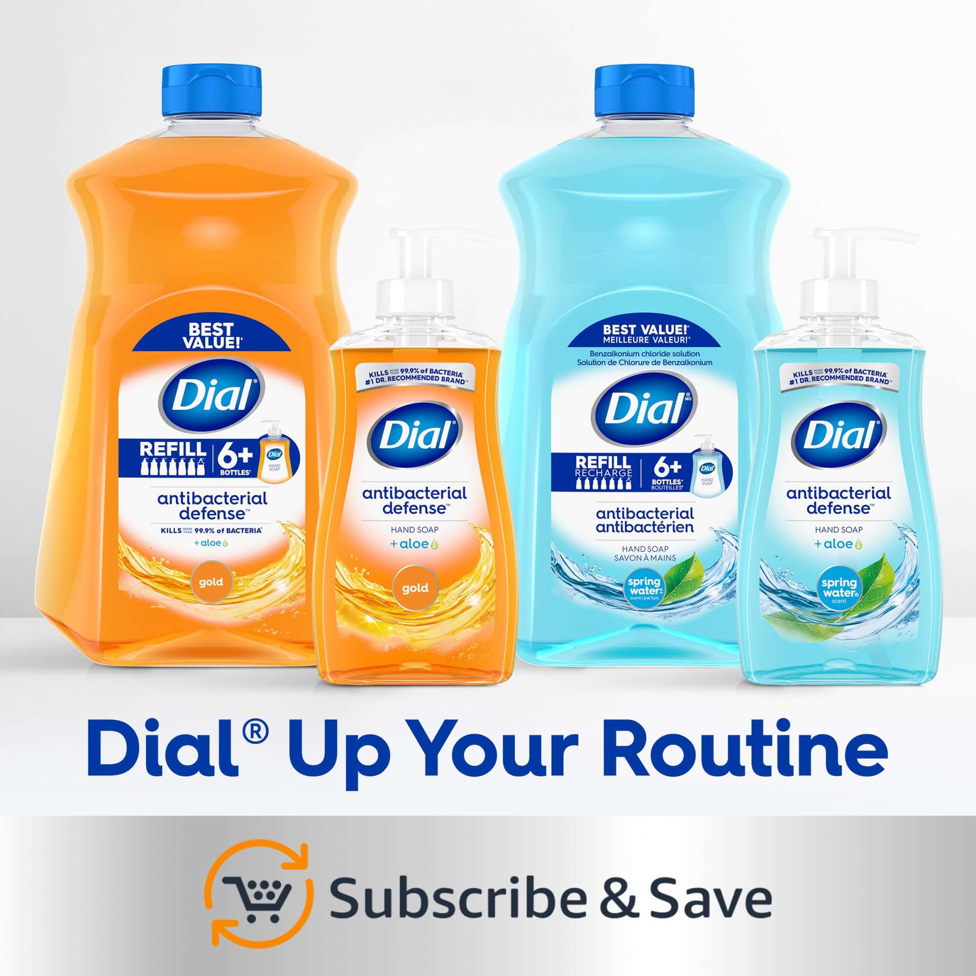 Dial Antibacterial Liquid Hand Soap, Spring Water, 11 fl oz (Pack of 4) - Image 11