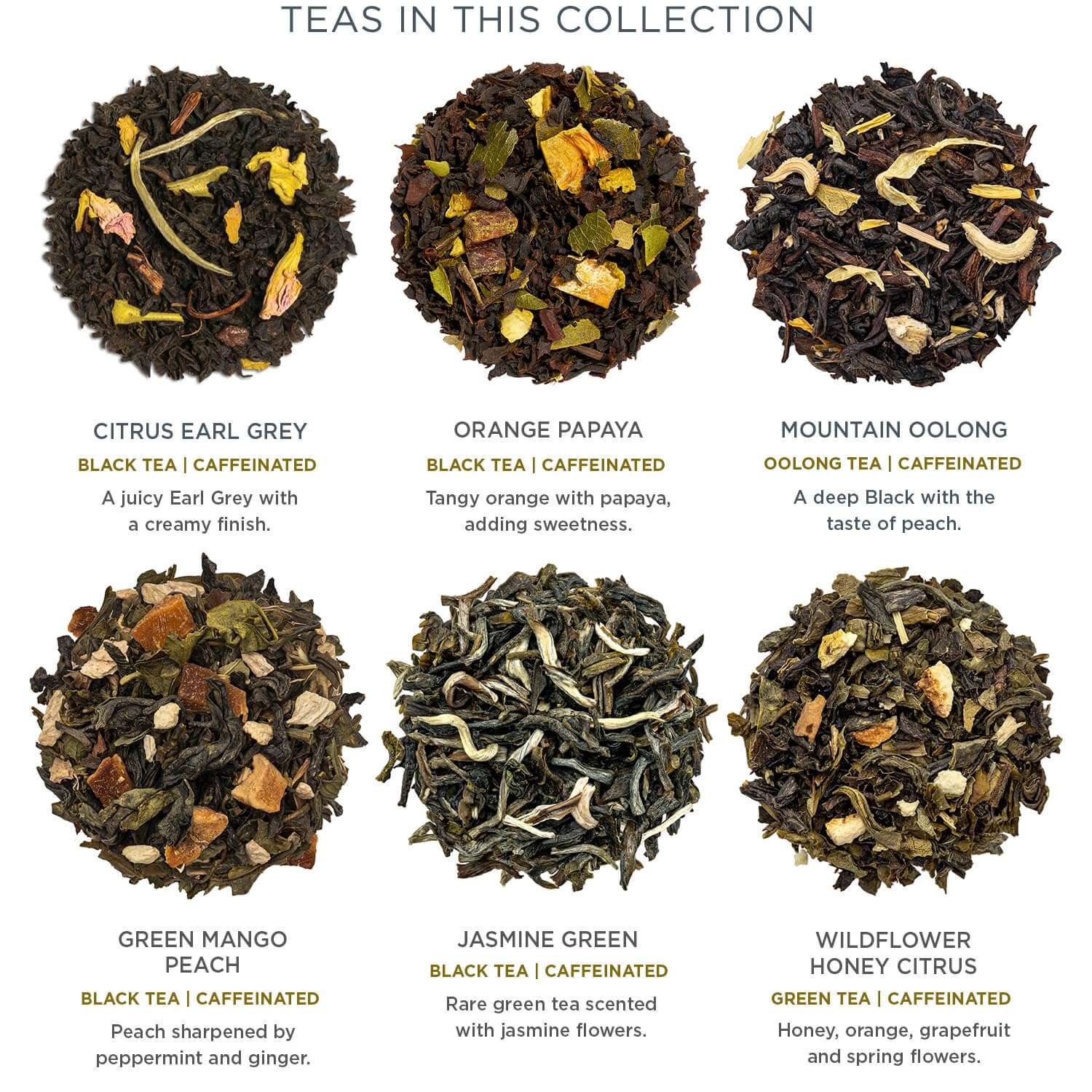 Tea Forte Demoiselle Premium Pyramid Tea Gift Set Sampler with Numbered Doors, 12 Count, 1 of each Variety Individually Wrapped Handcrafted Pyramid Infuser Tea Bags - Image 4
