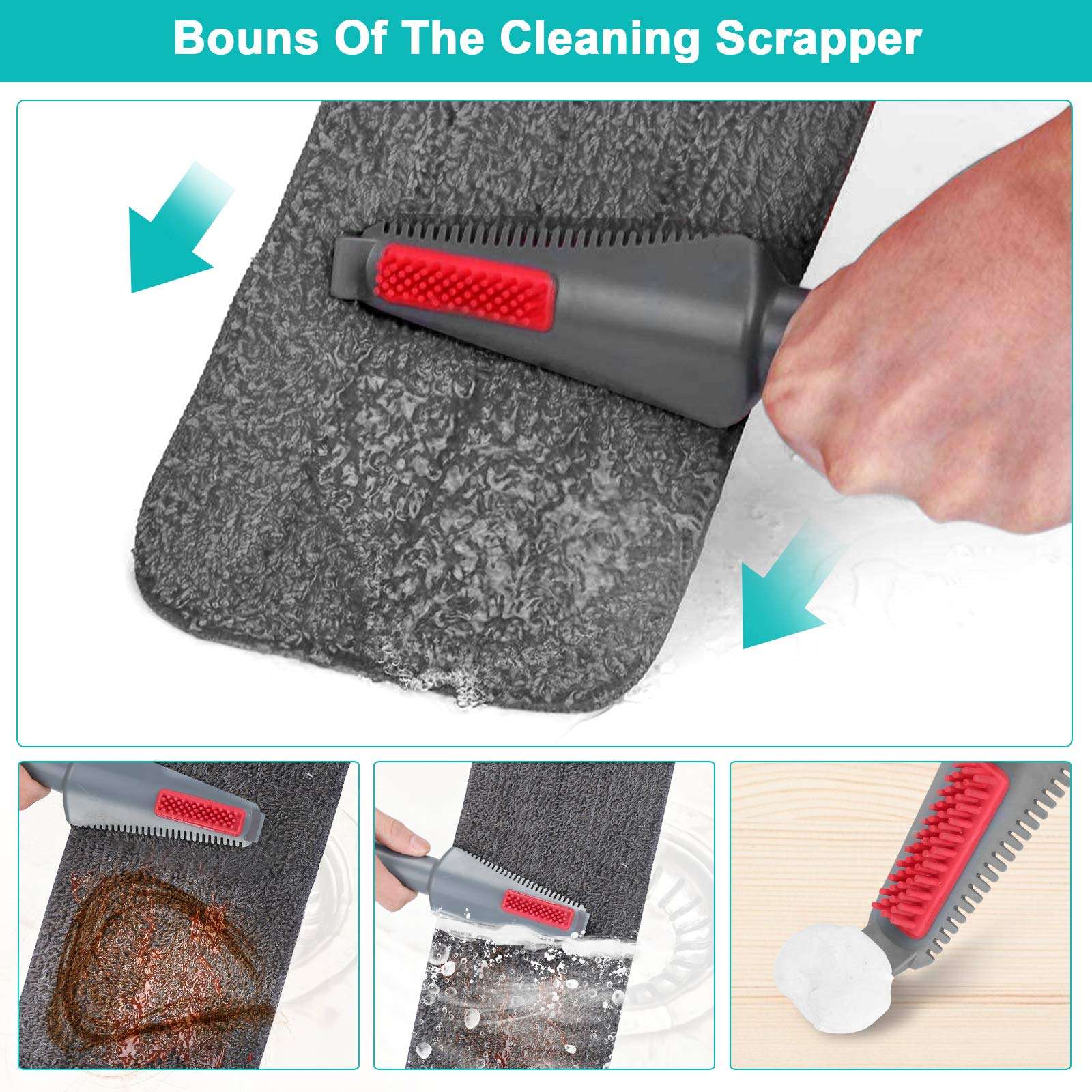 Spray Mop for Floor Cleaning with 3pcs Washable Pads - Wet Dry Microfiber Mop with 800 ml Refillable Bottle for Kitchen Wood Floor Hardwood Laminate Ceramic Tiles Floors Dust Cleaning - Image 6